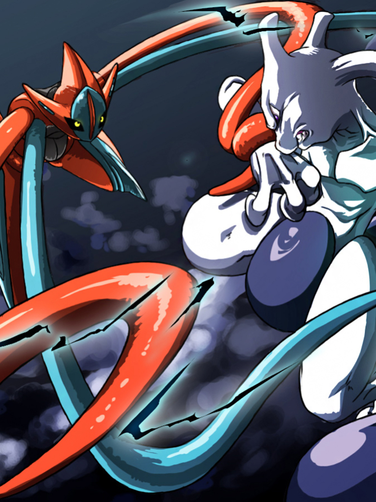 Download mobile wallpaper Anime, Pokémon, Mewtwo (Pokémon), Deoxys (Pokemon) for free.