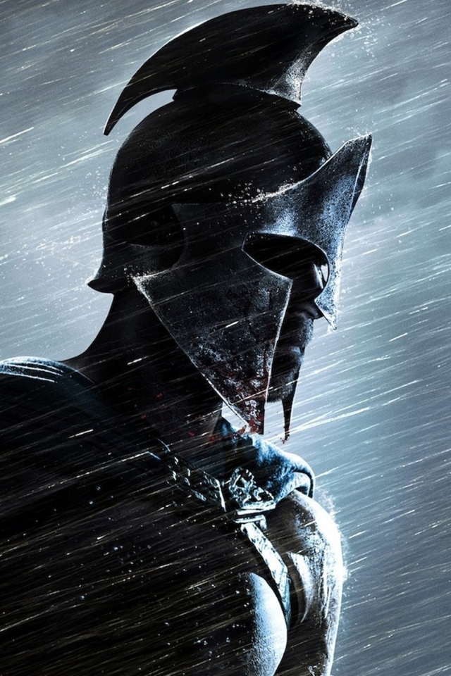 Download mobile wallpaper Rain, Warrior, Movie, Spartan, 300: Rise Of An Empire for free.