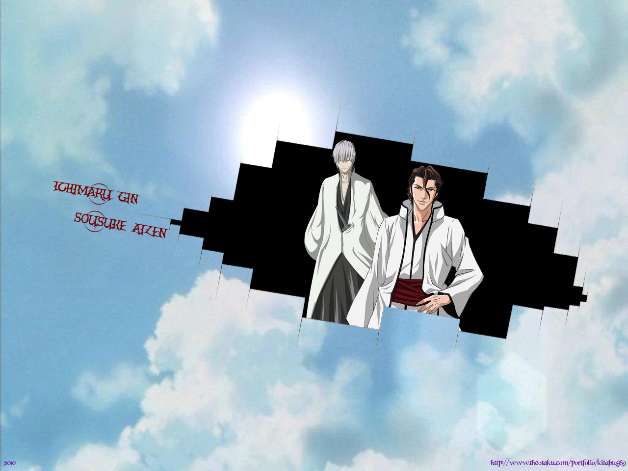 Laden Sie das Bleach, Animes, Sōsuke Aizen, Gin Ichimaru-Bild kostenlos auf Ihren PC-Desktop herunter