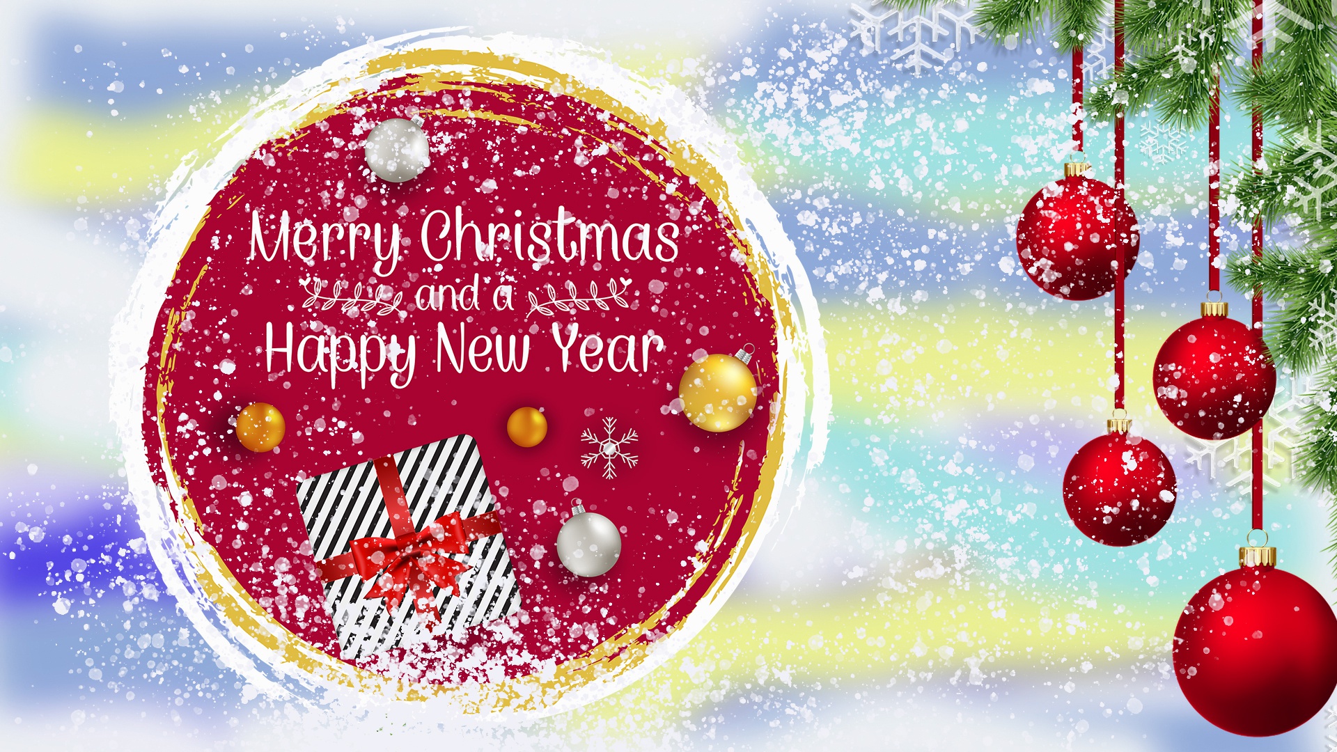 Download mobile wallpaper Christmas, Holiday, Christmas Ornaments, Merry Christmas, Bauble, Happy New Year for free.