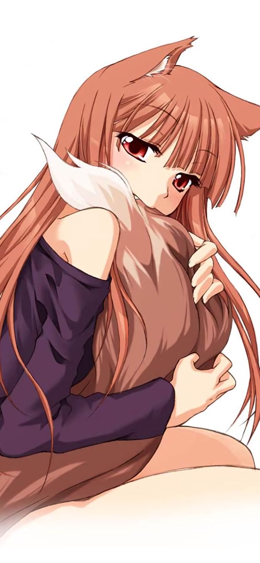 Download mobile wallpaper Anime, Red Eyes, Brown Hair, Holo (Spice & Wolf), Spice And Wolf, Ookami To Koushinryou for free.