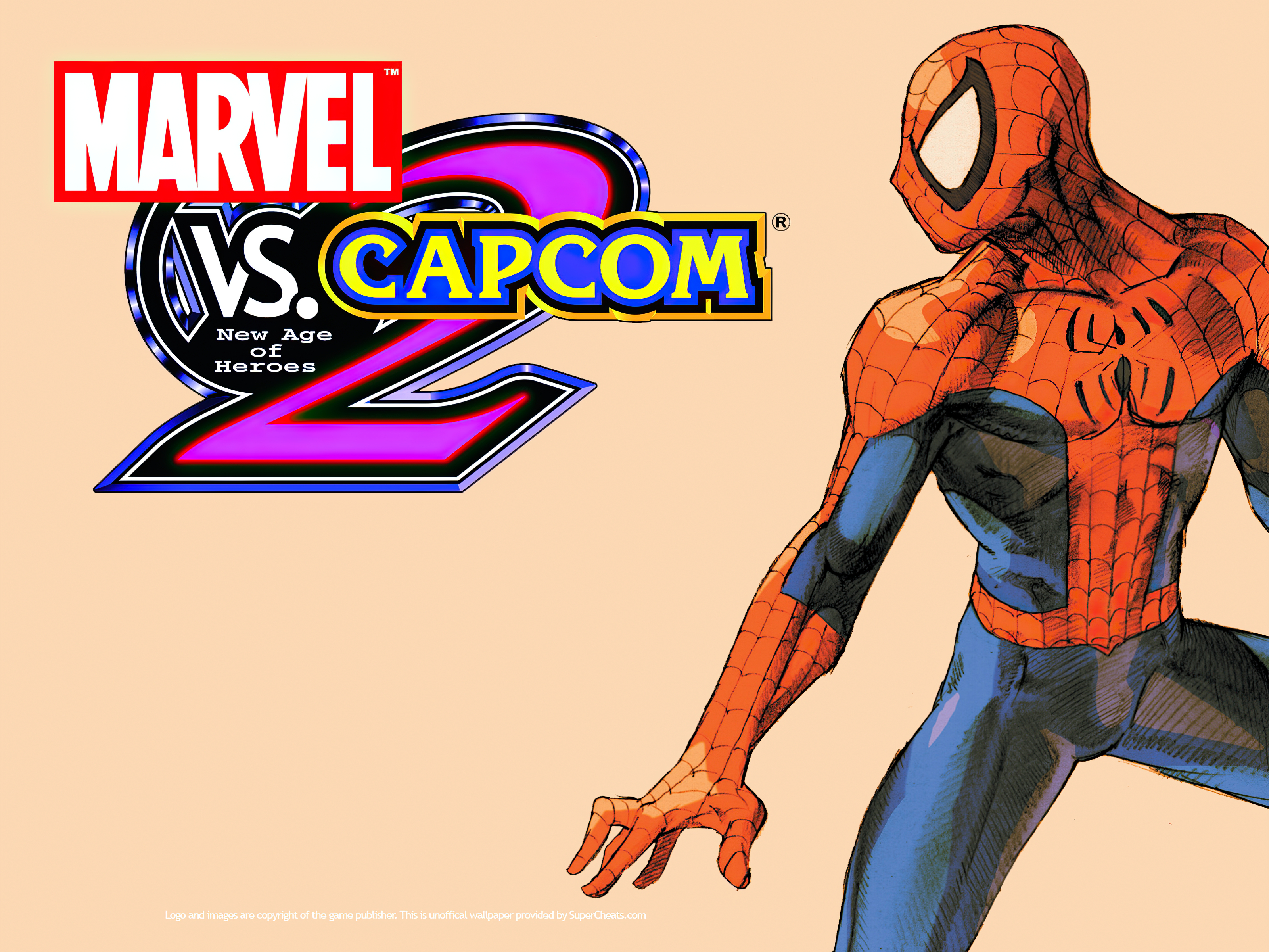 Laden Sie das Computerspiele, Spider Man, Wunder Vs Capcom 2-Bild kostenlos auf Ihren PC-Desktop herunter