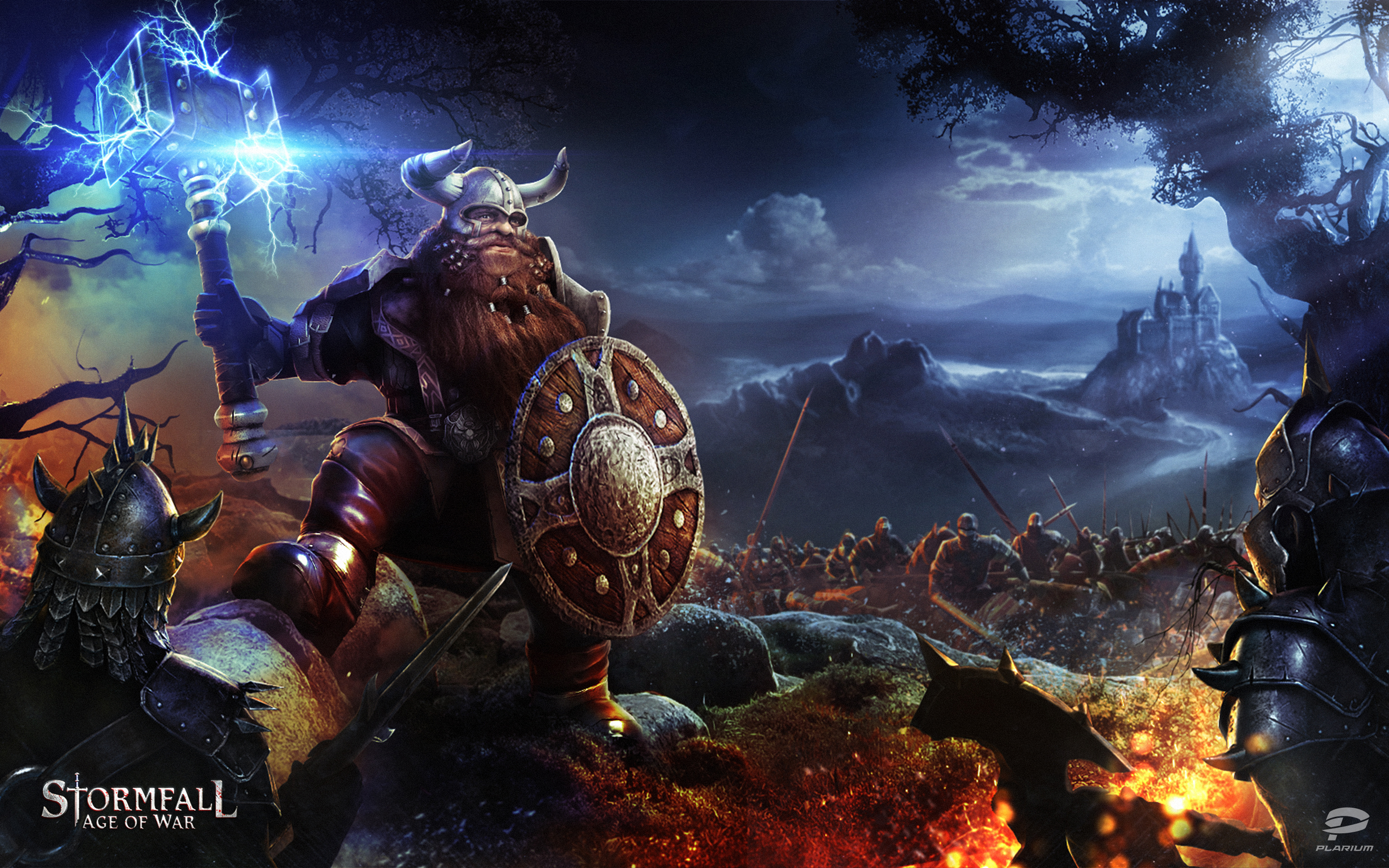 Download mobile wallpaper Warrior, Battle, Dwarf, Video Game, Stormfall: Age Of War for free.