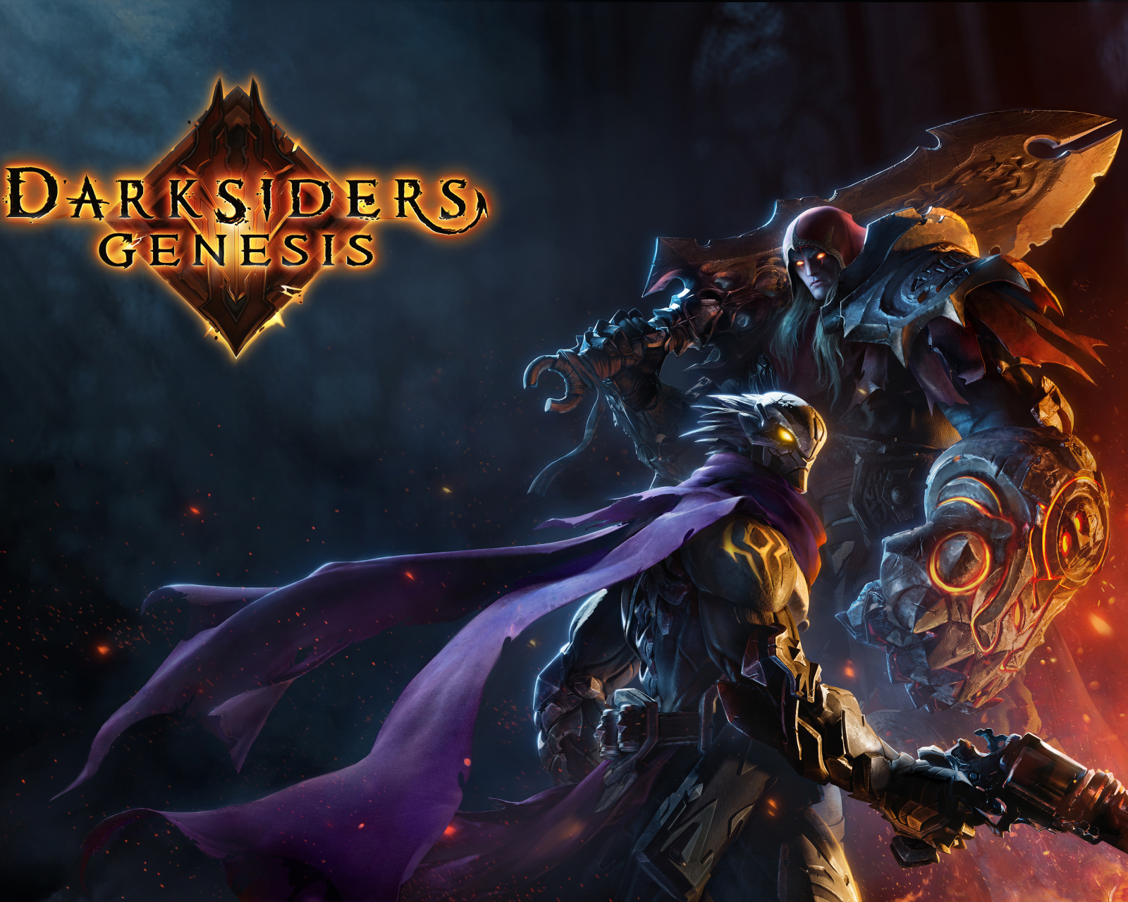 video game, darksiders genesis, darksiders, war (darksiders), strife (darksiders)