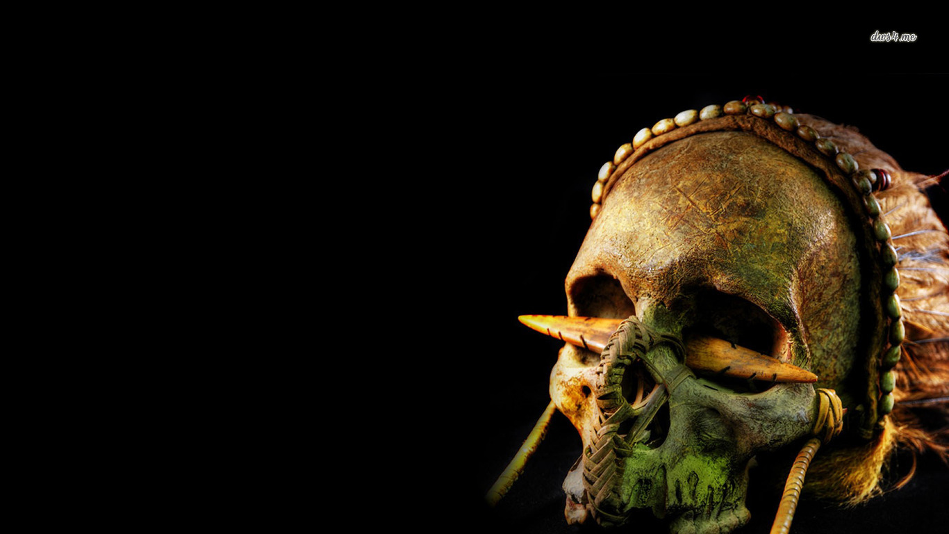 Download mobile wallpaper Dark, Skull for free.