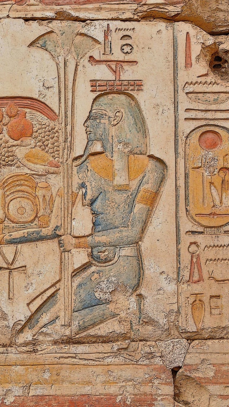 Download mobile wallpaper Egypt, Old, Man Made, Egyptian, Carvings for free.