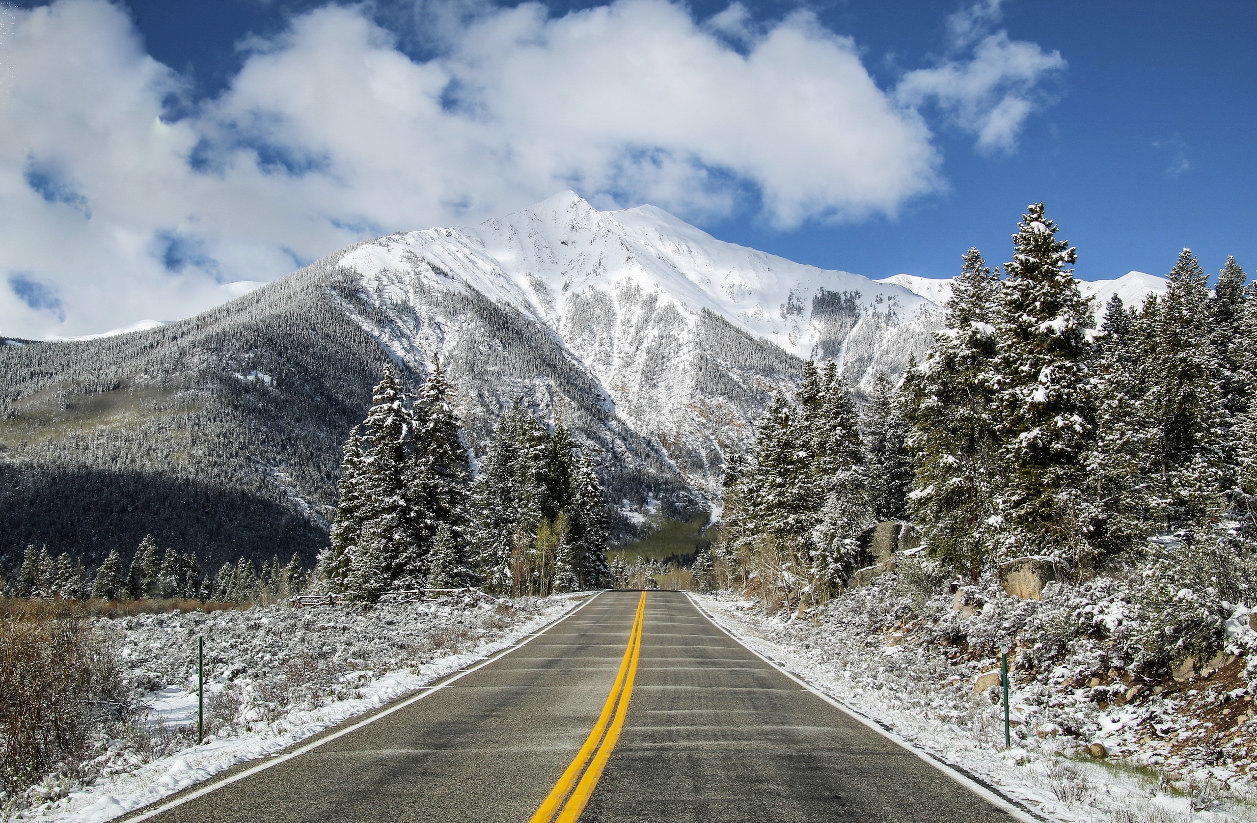 Laden Sie das Winter, Natur, Straße, Gebirge, Menschengemacht-Bild kostenlos auf Ihren PC-Desktop herunter