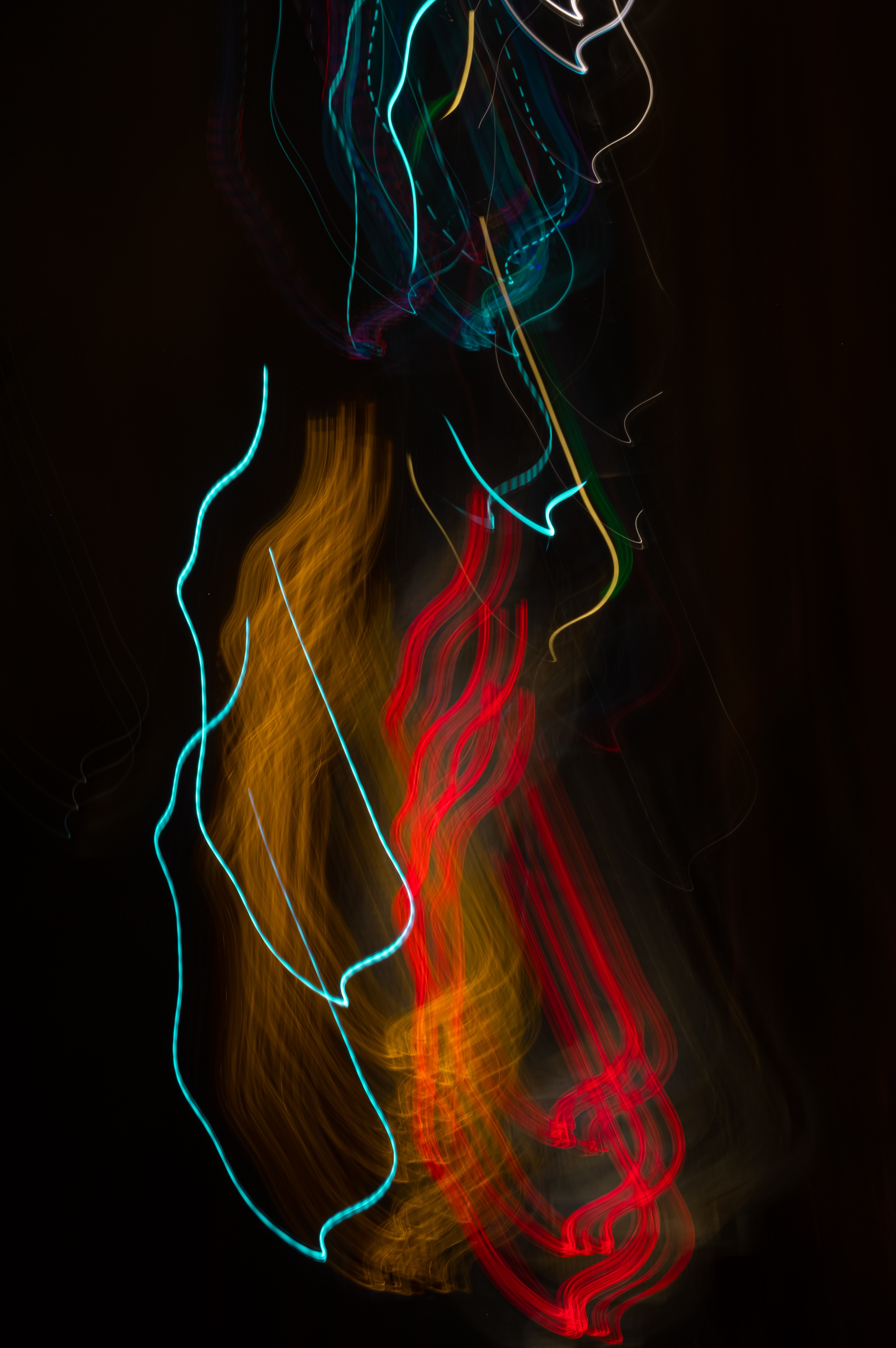 Download mobile wallpaper Long Exposure, Motley, Smooth, Shine, Light, Multicolored, Blur, Abstract for free.