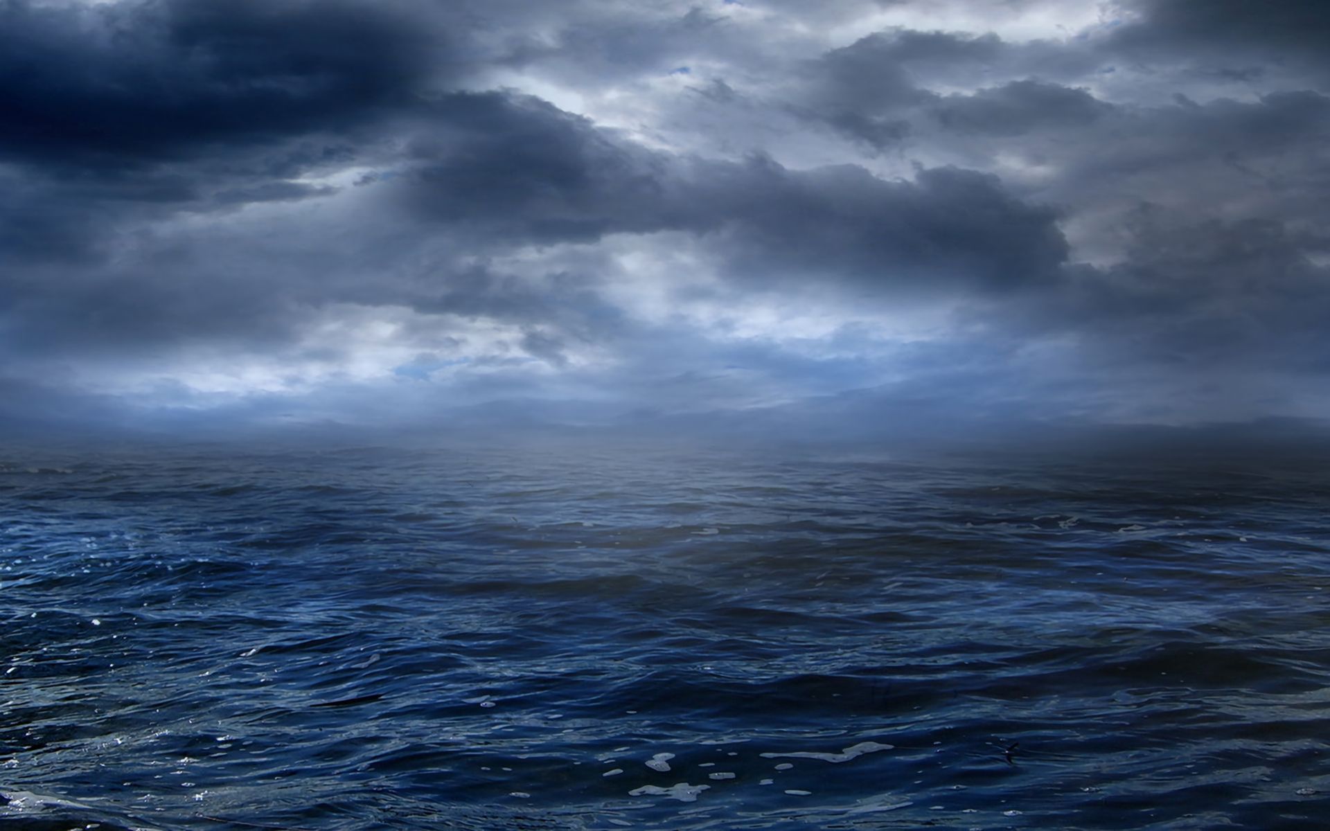 Download mobile wallpaper Horizon, Dark, Ocean, Earth, Storm, Cloud for free.