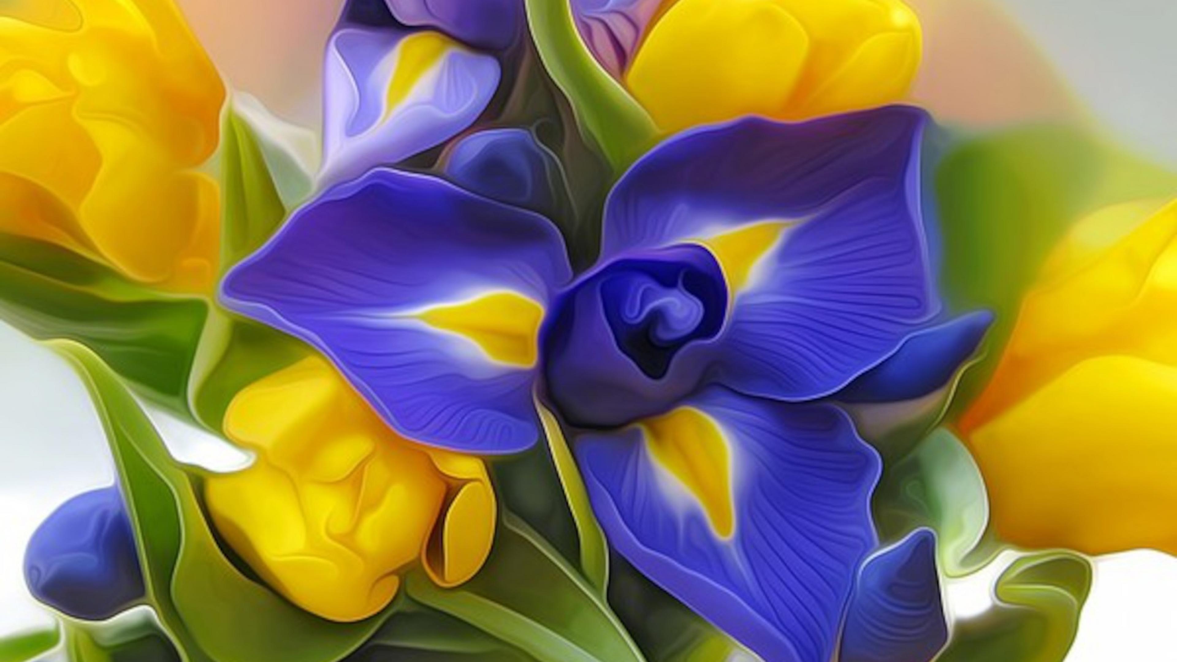 1499407 descargar fondo de pantalla artístico, flor, de cerca, cuadro, tulipán: protectores de pantalla e imágenes gratis