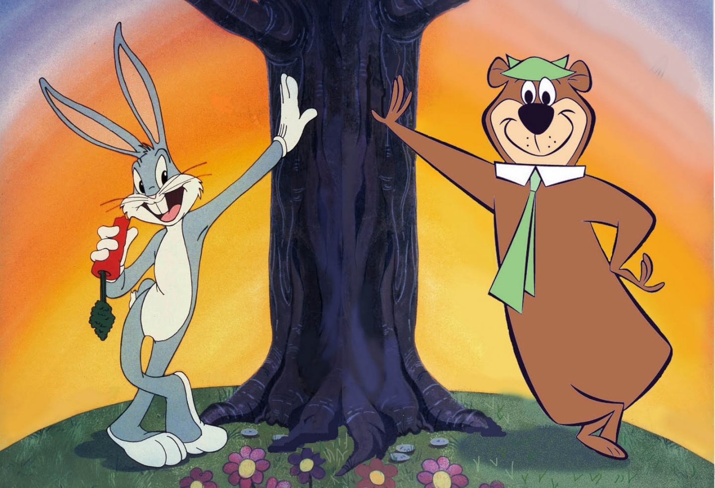tv show, crossover, bugs bunny, yogi bear HD wallpaper