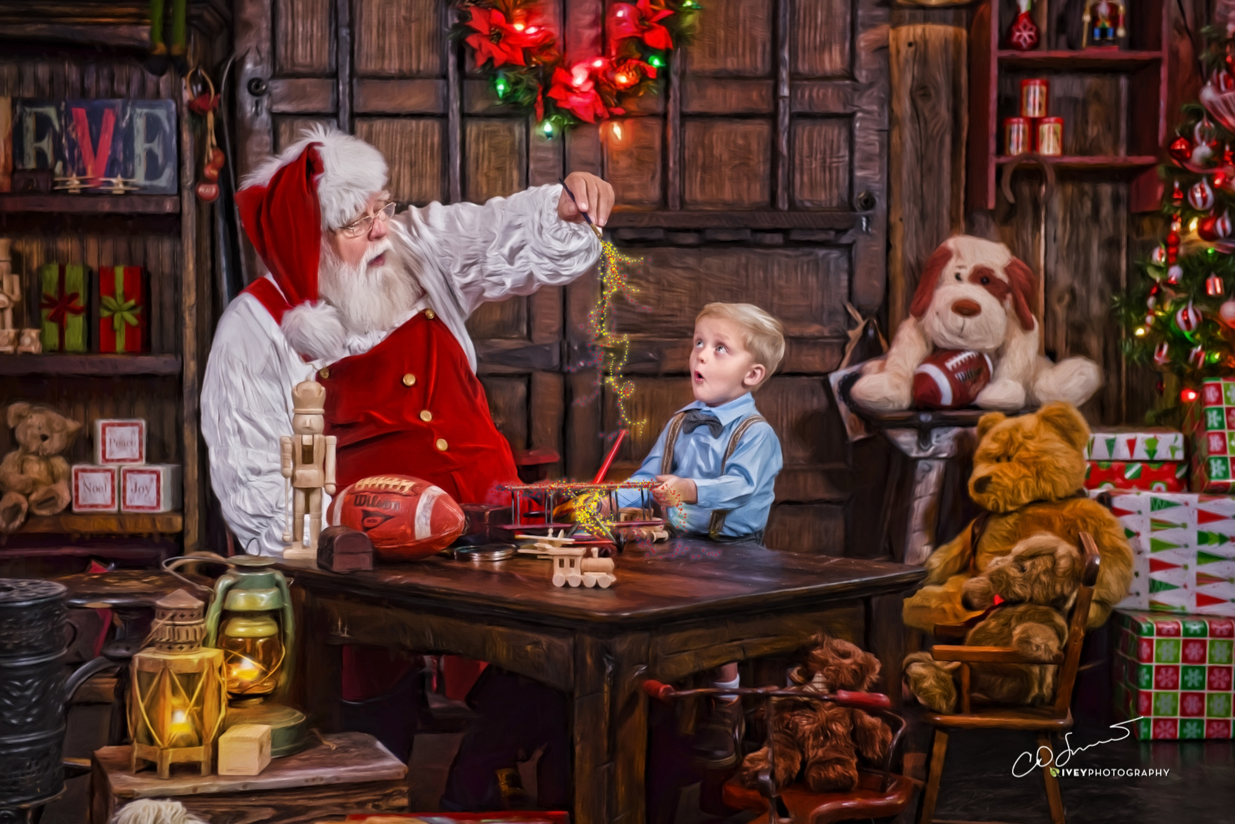 Full HD santa claus, holiday, christmas, child, toy