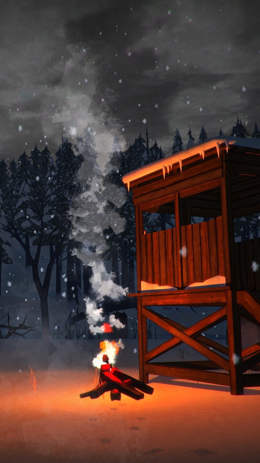 video game, the long dark, snow, bonfire