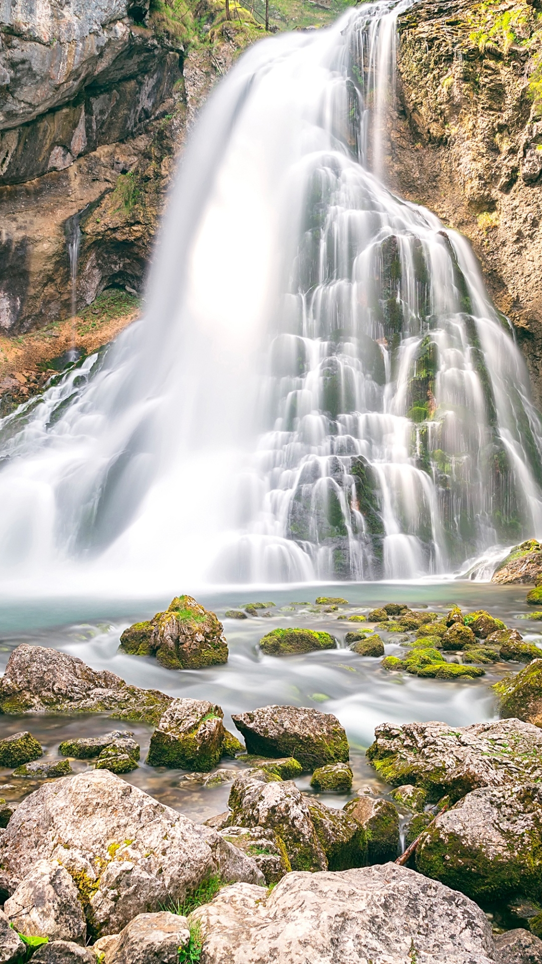 Handy-Wallpaper Natur, Wasserfälle, Wasserfall, Schaum, Erde/natur kostenlos herunterladen.