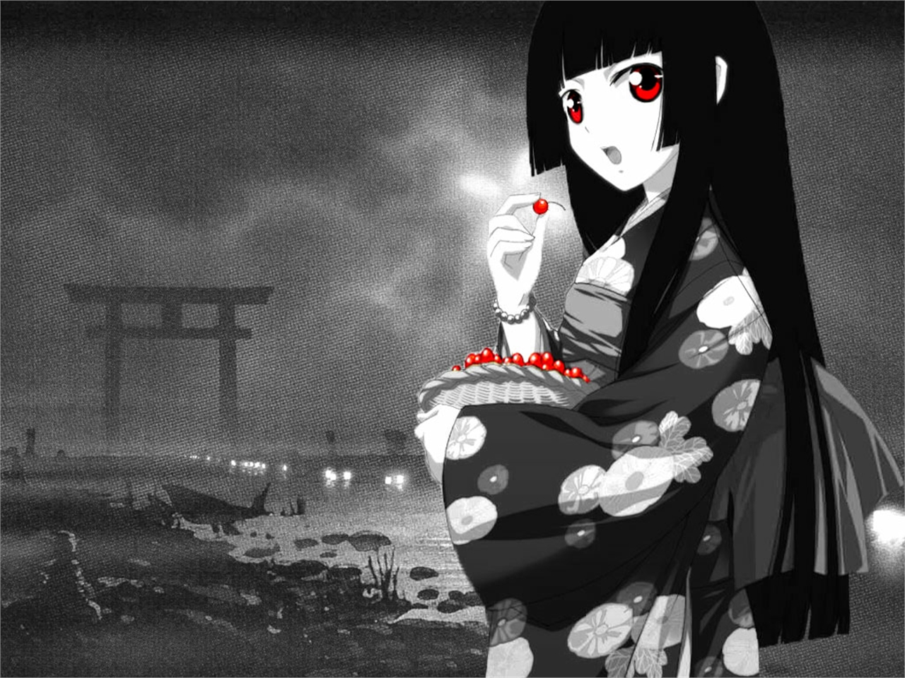 Handy-Wallpaper Animes, Jigoku Shōjo kostenlos herunterladen.