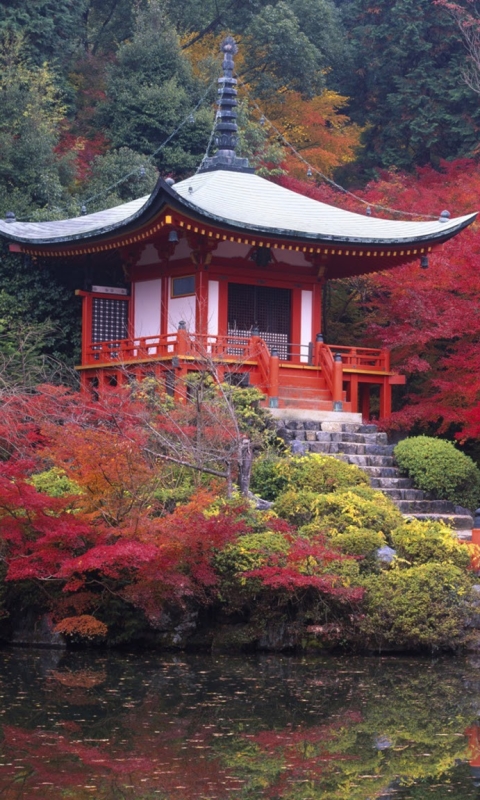 Handy-Wallpaper Gebäude, Japan, Tempel, Religion, Schrein, Religiös, Japanischer Garten, Daigo Ji kostenlos herunterladen.