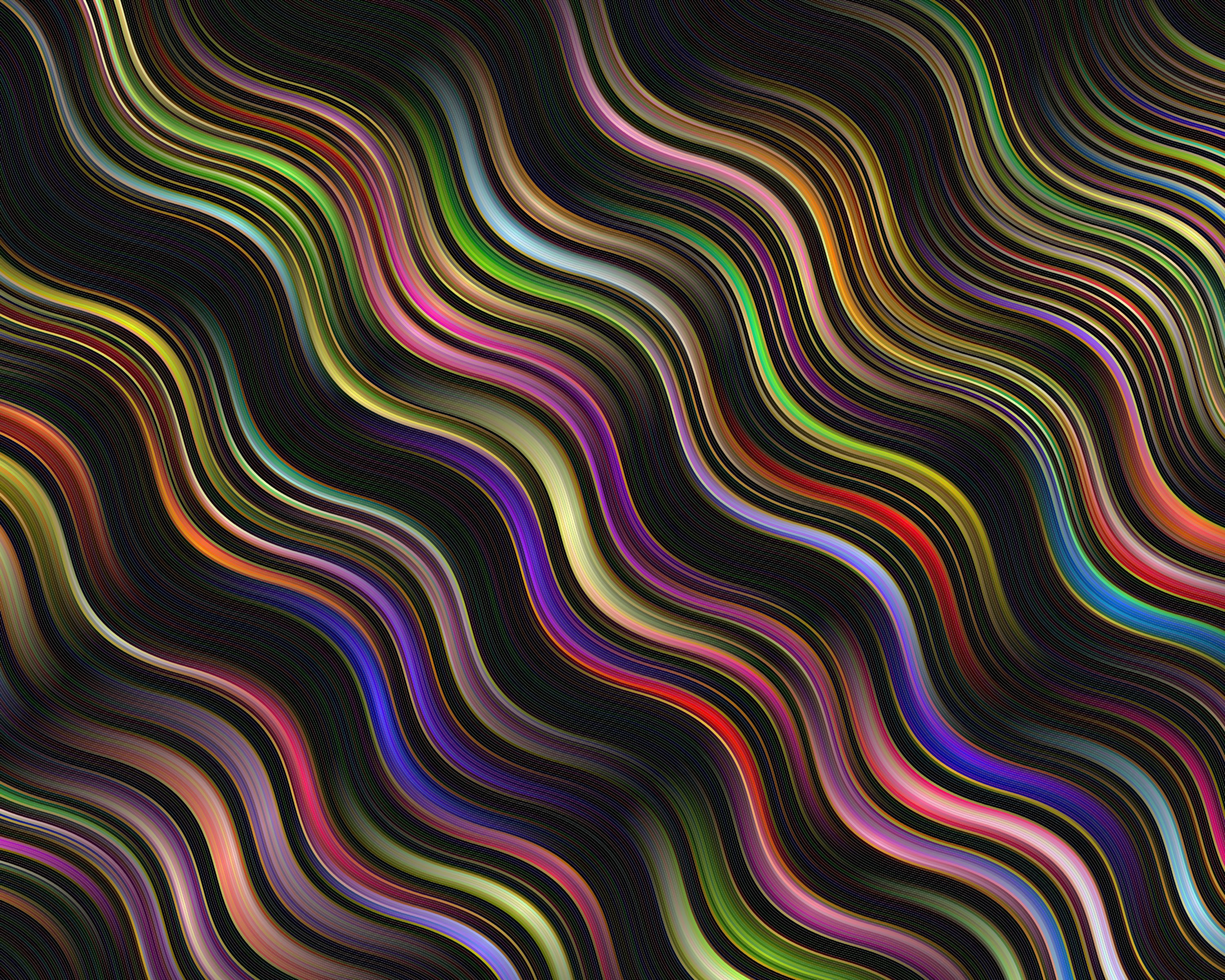 illusion, abstract, lines, wavy, prismatic HD wallpaper