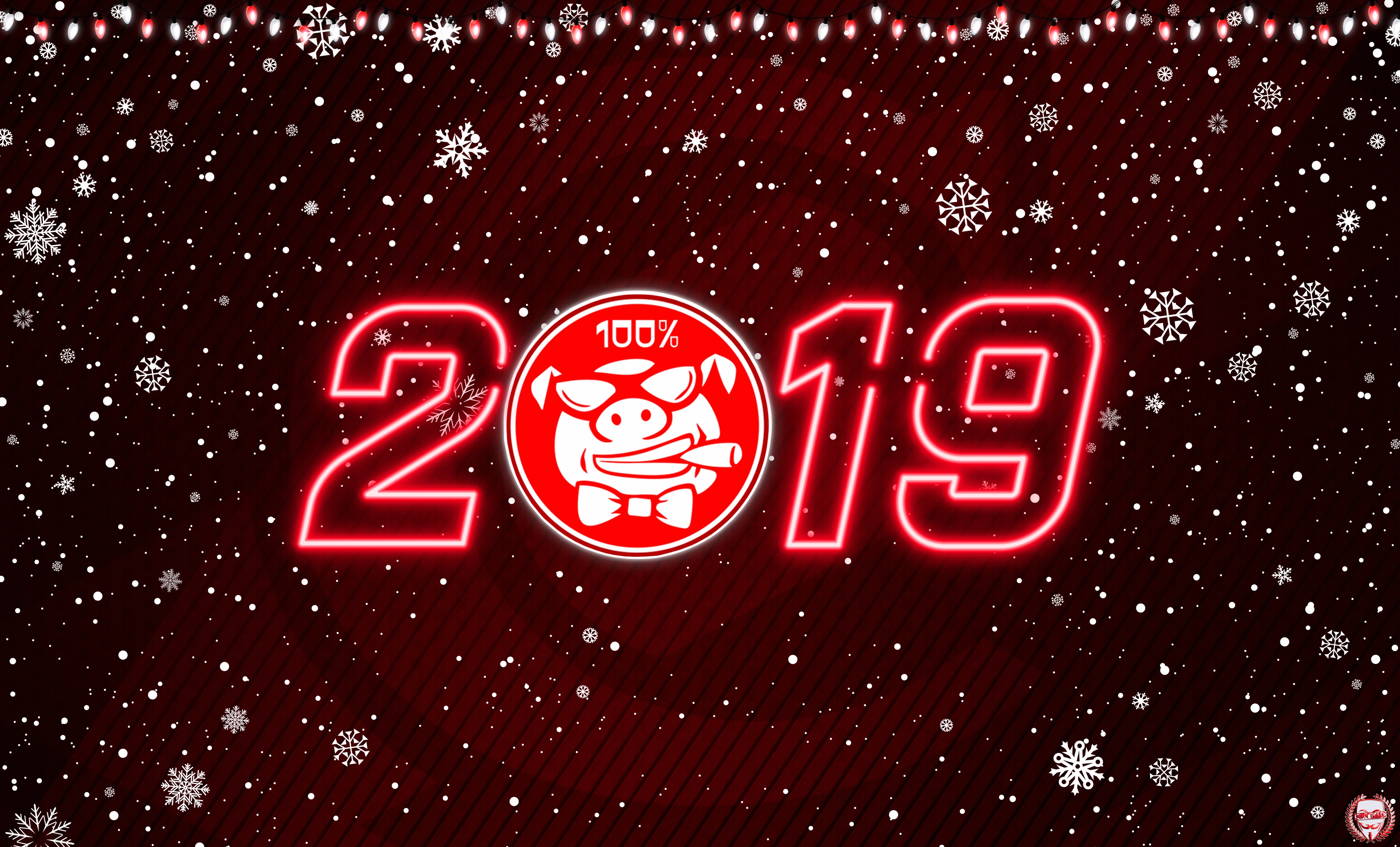 Descarga gratuita de fondo de pantalla para móvil de Día Festivo, Copo De Nieve, Año Nuevo 2019.