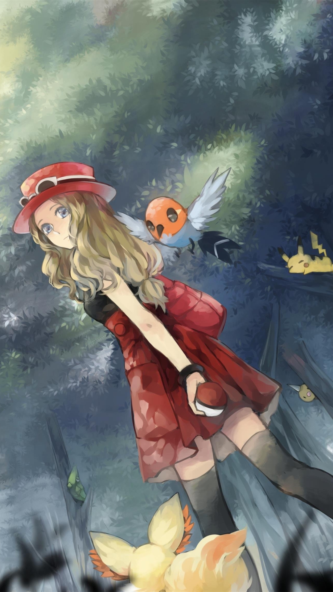 Download mobile wallpaper Anime, Pokémon, Metapod (Pokémon), Fennekin (Pokémon), Serena (Pokémon) for free.