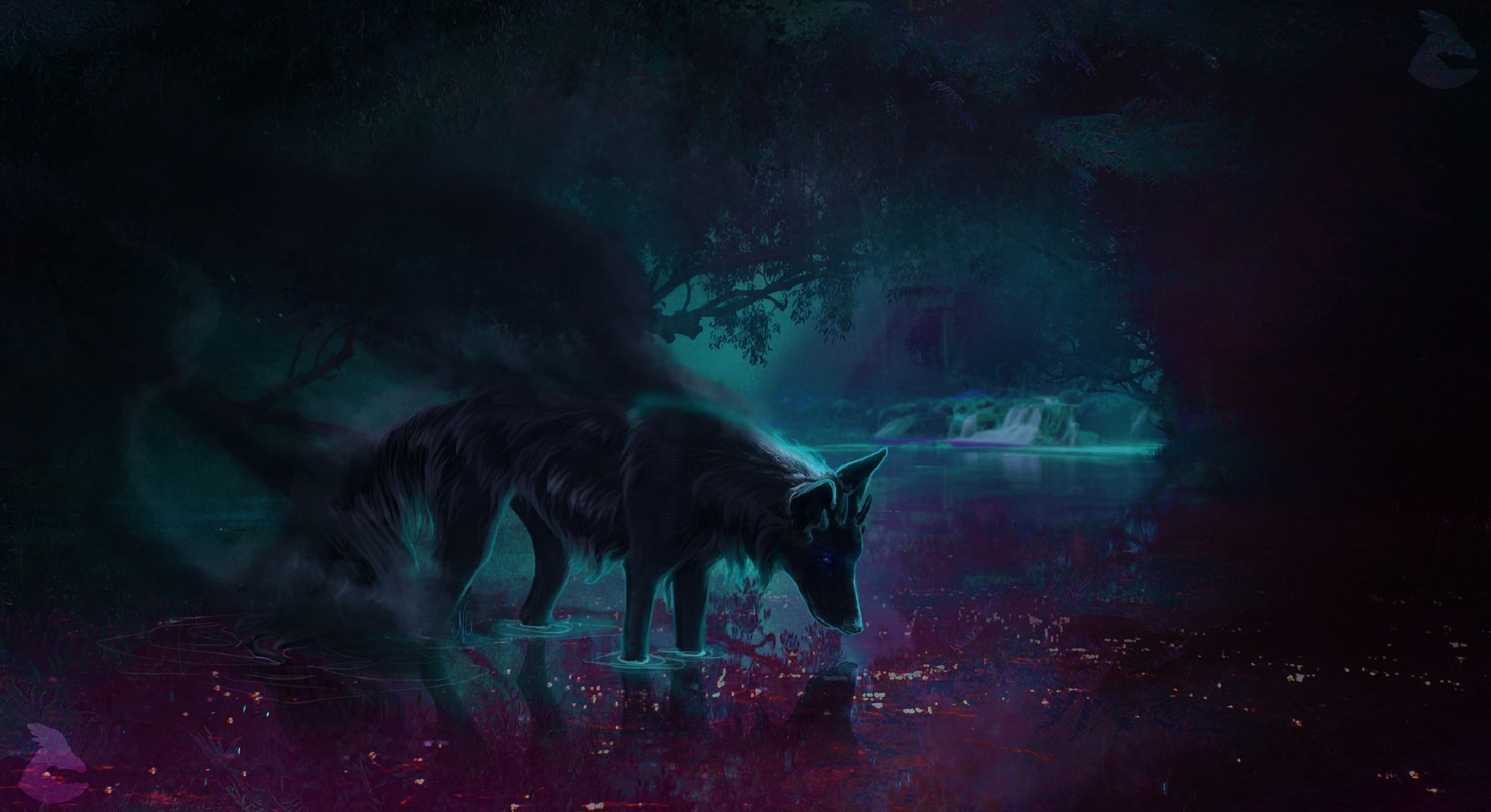 Descarga gratuita de fondo de pantalla para móvil de Fantasía, Lobo, Animales De Fantasía.