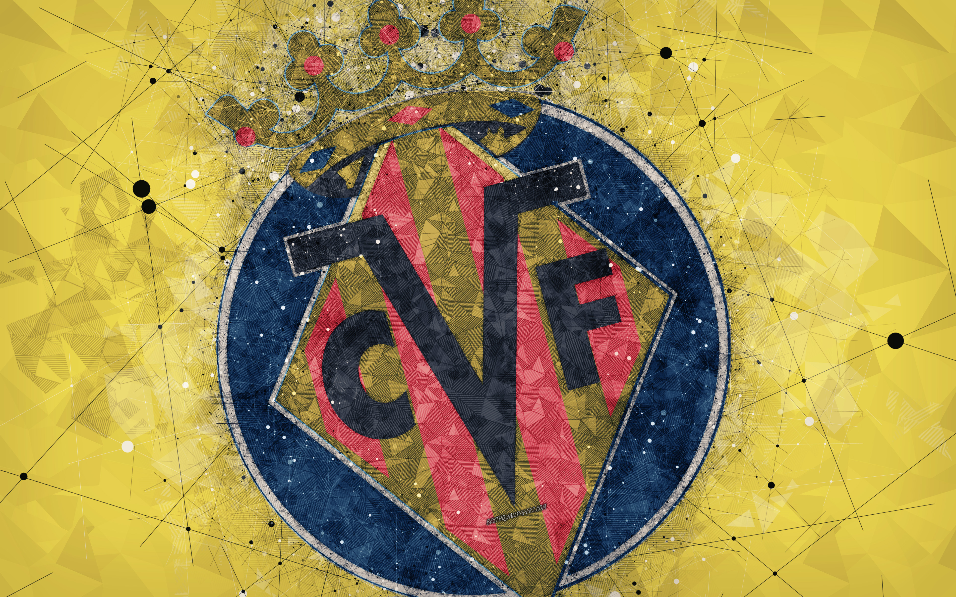 Laden Sie das Sport, Fußball, Logo, Emblem, Villarreal Cf-Bild kostenlos auf Ihren PC-Desktop herunter