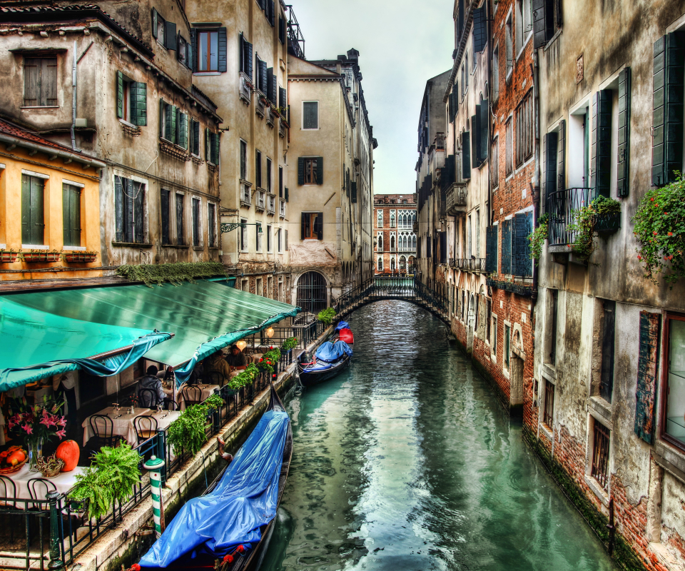 無料モバイル壁紙都市, 家, 街, イタリア, ヴェネツィア, 建物, Hdr, レストラン, マンメイド, 運河をダウンロードします。