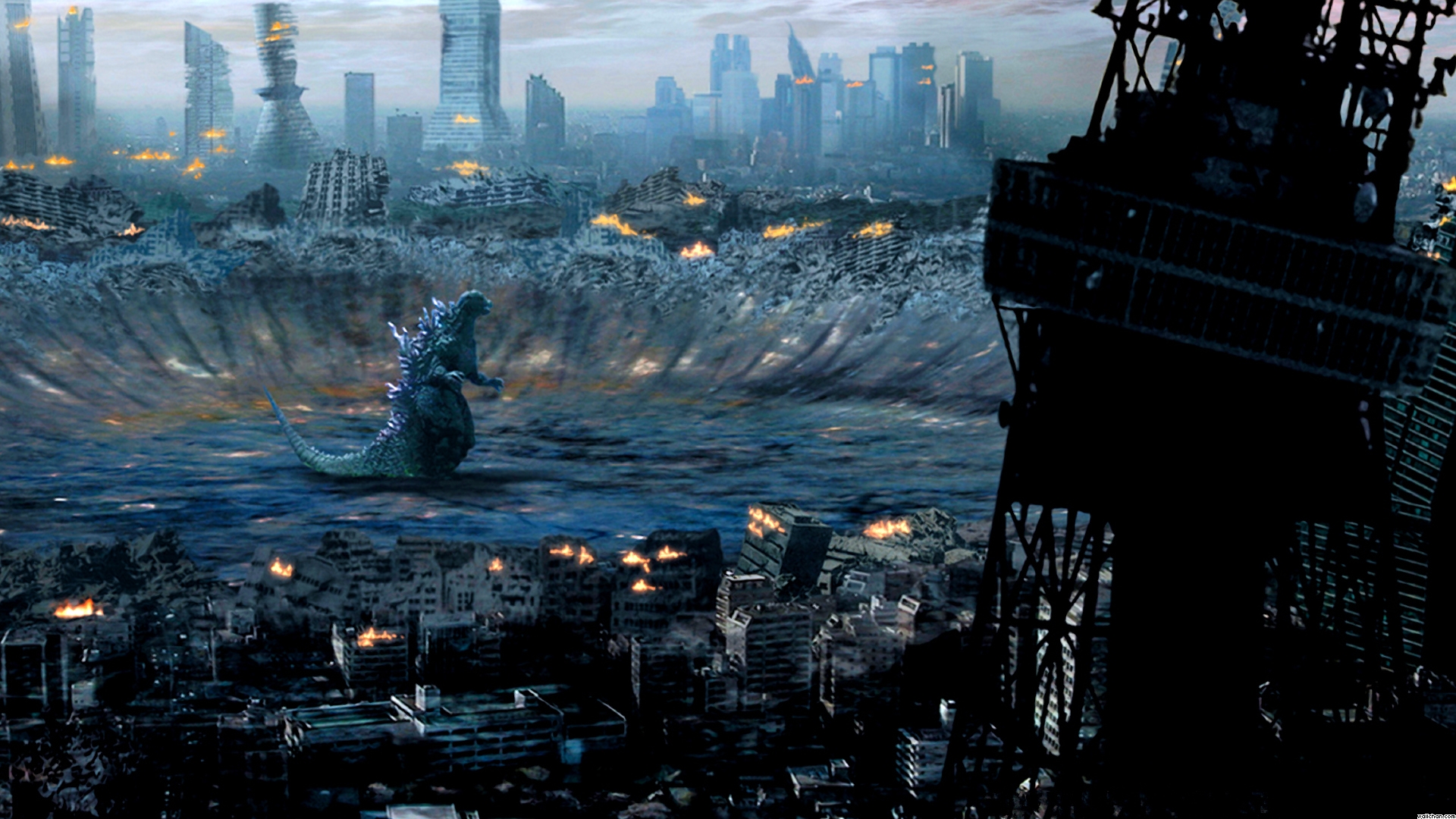 Descarga gratuita de fondo de pantalla para móvil de Godzilla, Fantasía.