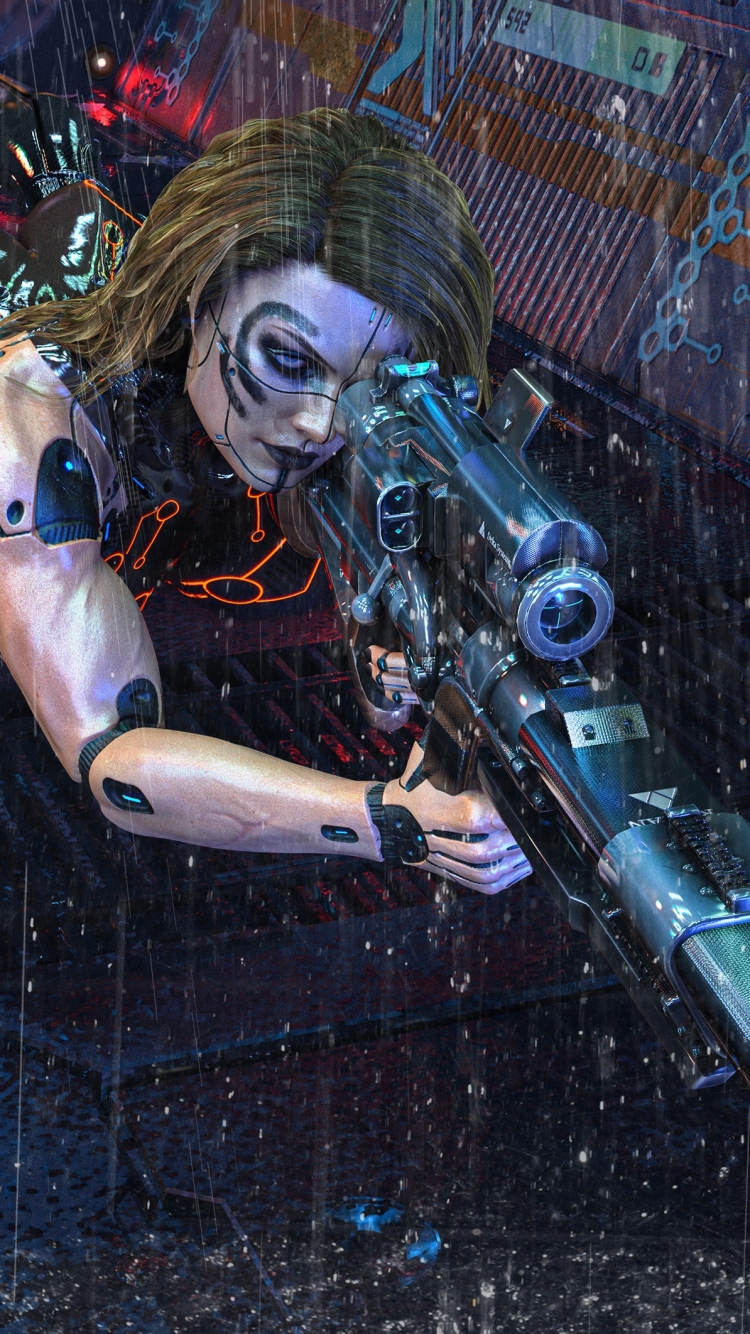 Download mobile wallpaper Cyberpunk, Sci Fi for free.