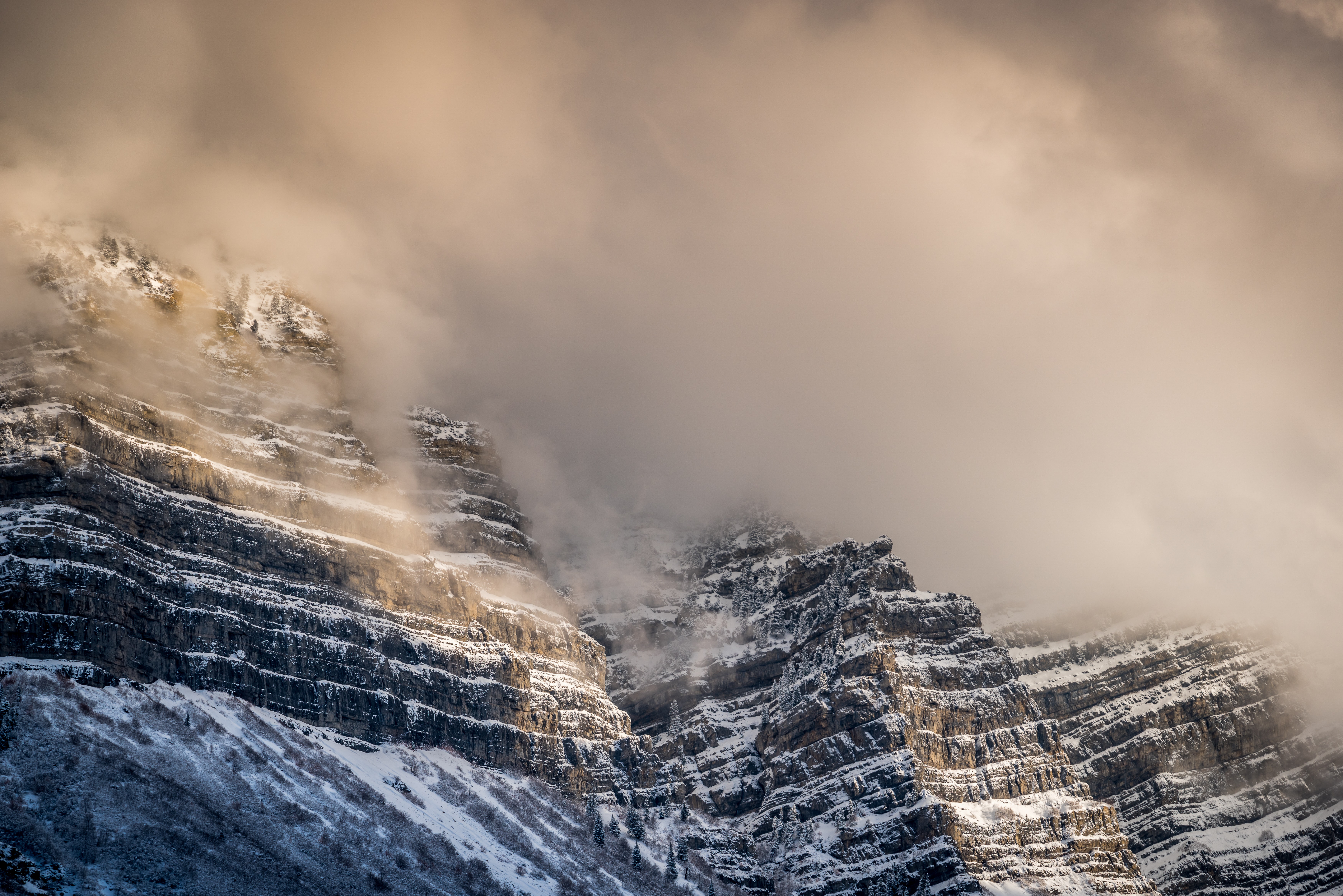 Free download wallpaper Fog, Mountains, Nature, Clouds, Landscape on your PC desktop