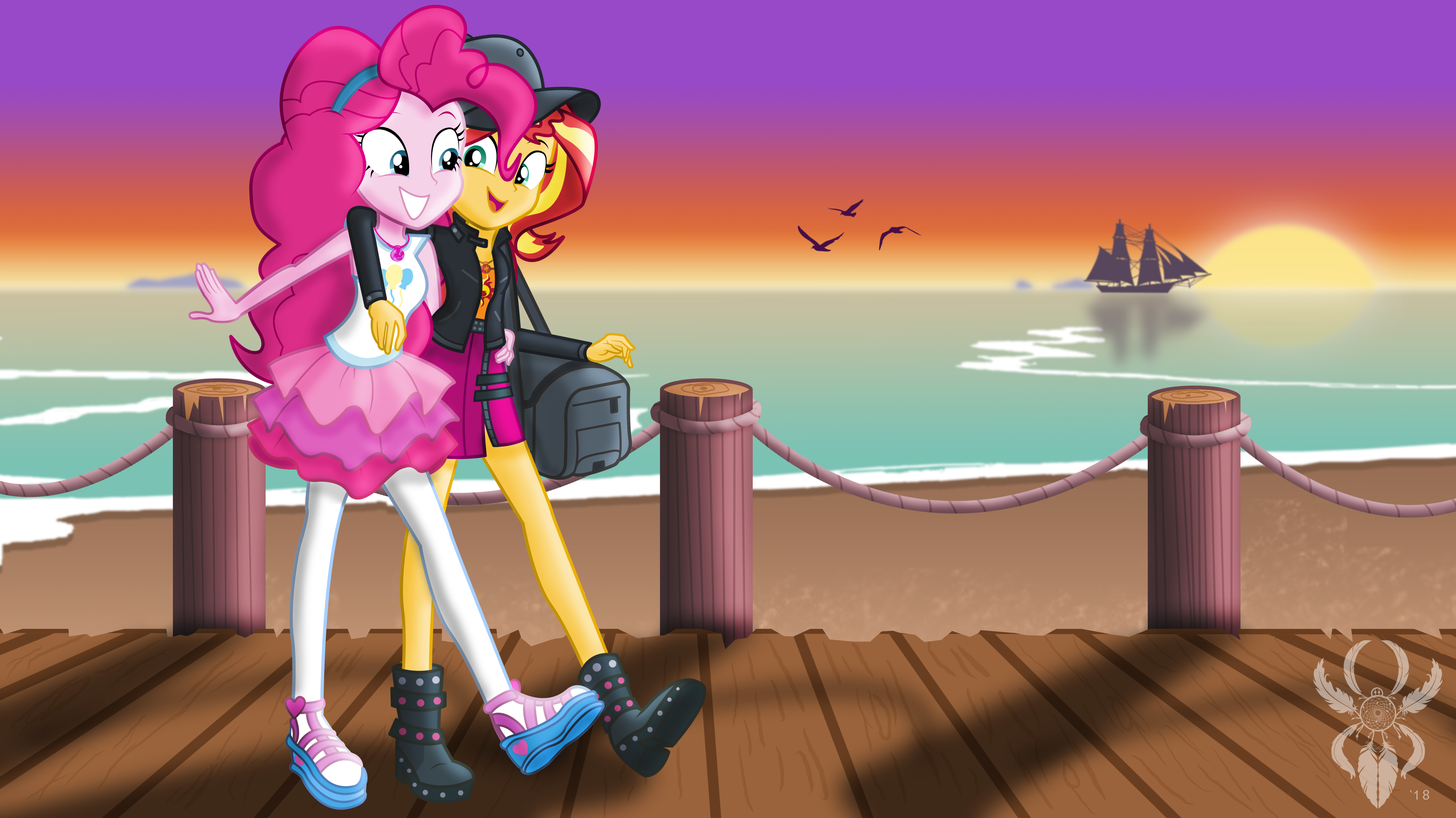 Free download wallpaper My Little Pony, Pinkie Pie, Tv Show, My Little Pony: Equestria Girls, Sunset Shimmer on your PC desktop