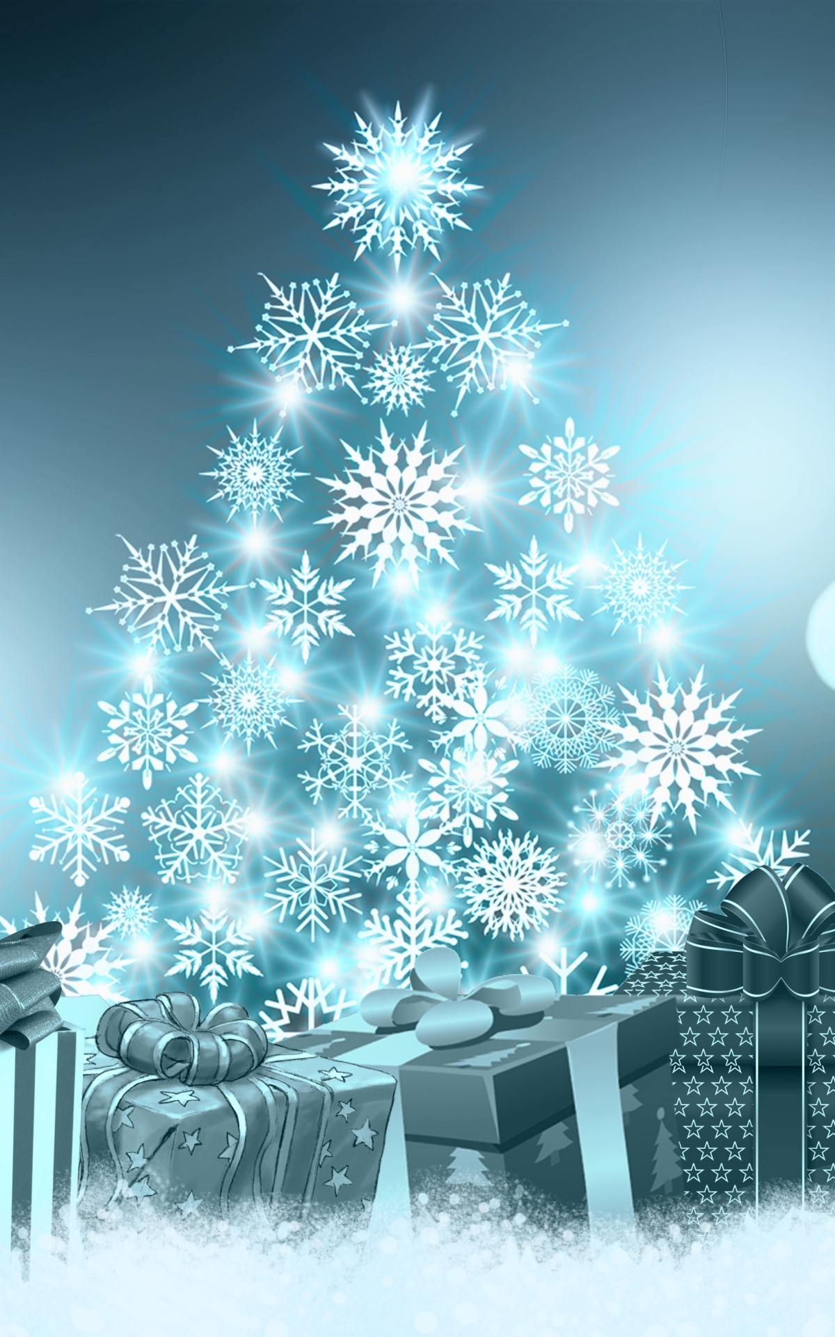 Download mobile wallpaper Christmas, Holiday, Gift, Christmas Tree, Snowflake for free.