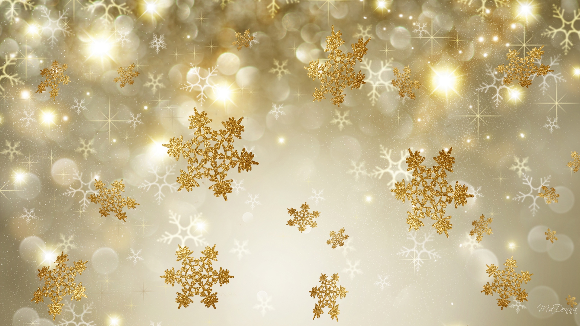 Handy-Wallpaper Winter, Schnee, Gold, Golden, Künstlerisch kostenlos herunterladen.