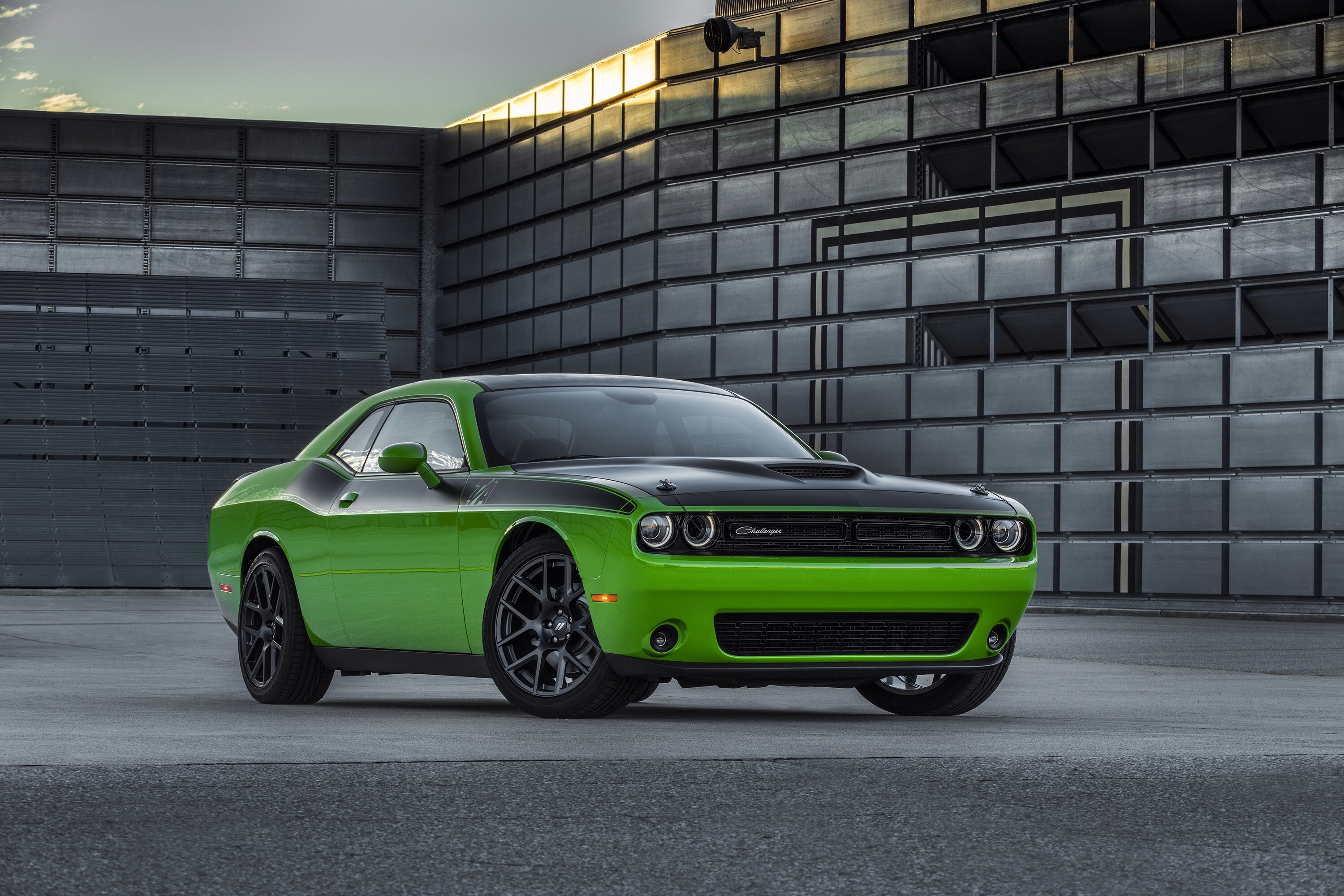 Download mobile wallpaper Dodge Challenger, Car, Dodge, Muscle Car, Vehicles, Green Car for free.