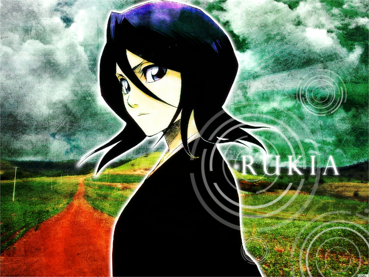 Handy-Wallpaper Bleach, Rukia Kuchiki, Animes kostenlos herunterladen.