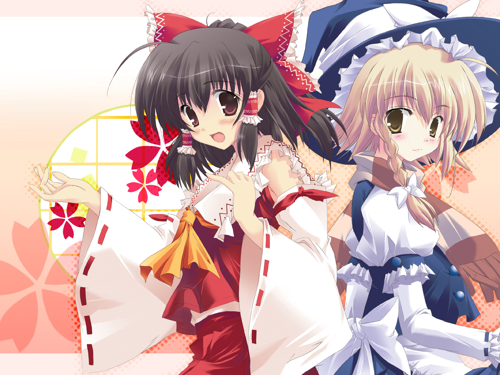 Laden Sie das Animes, Tuhu, Reimu Hakurei, Marisa Kirisame-Bild kostenlos auf Ihren PC-Desktop herunter