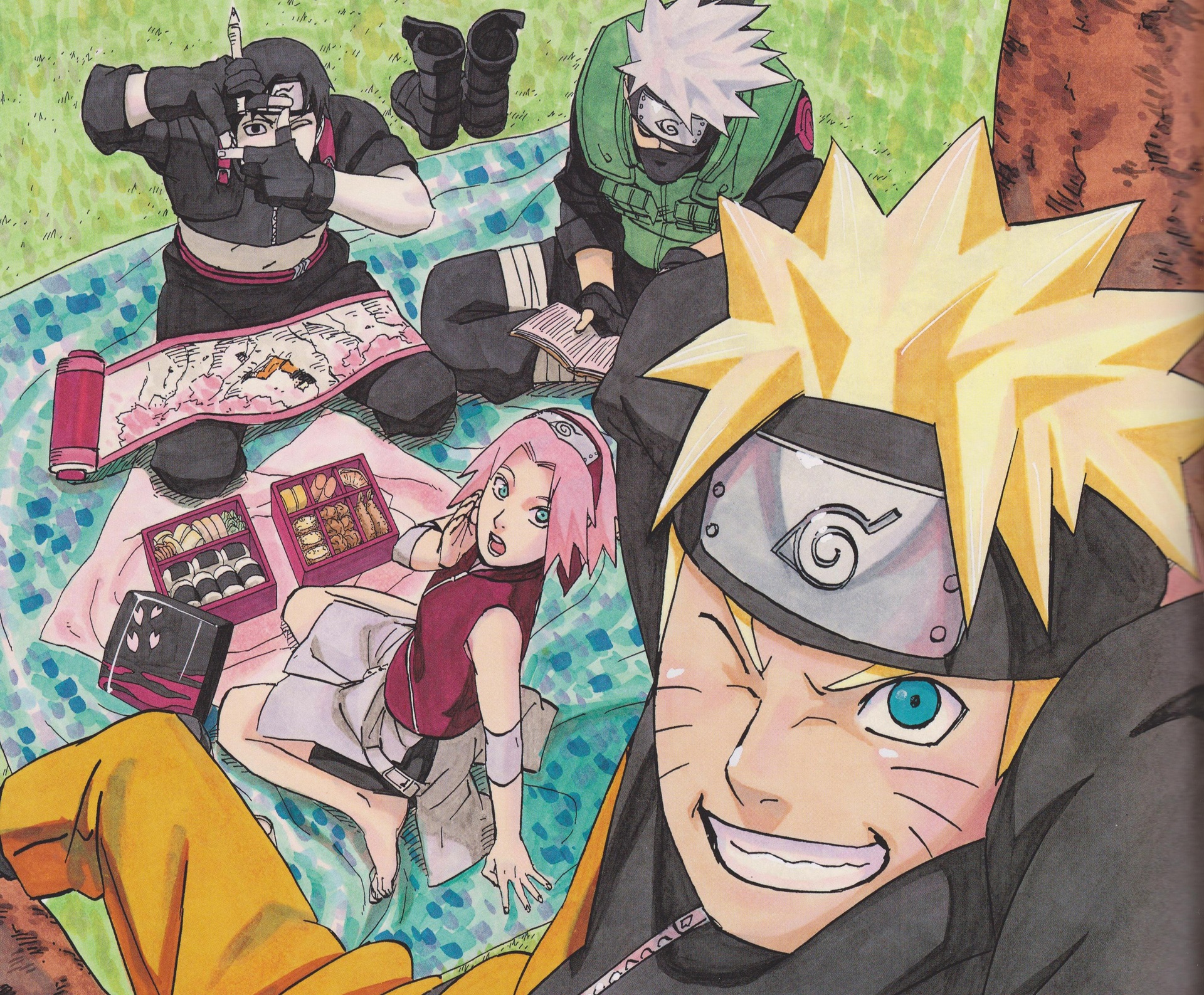 Handy-Wallpaper Naruto, Animes, Sakura Haruno, Naruto Uzumaki, Sai (Naruto), Kakashi Hatake kostenlos herunterladen.