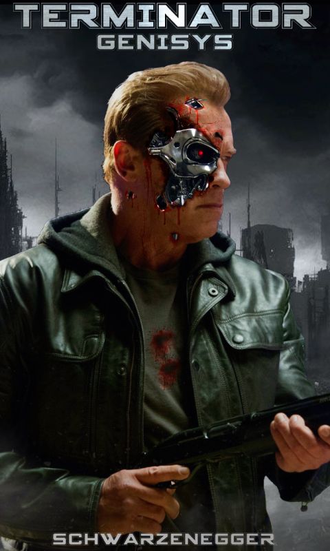 Handy-Wallpaper Arnold Schwarzenegger, Terminator, Poster, Filme, Terminator Genisys kostenlos herunterladen.