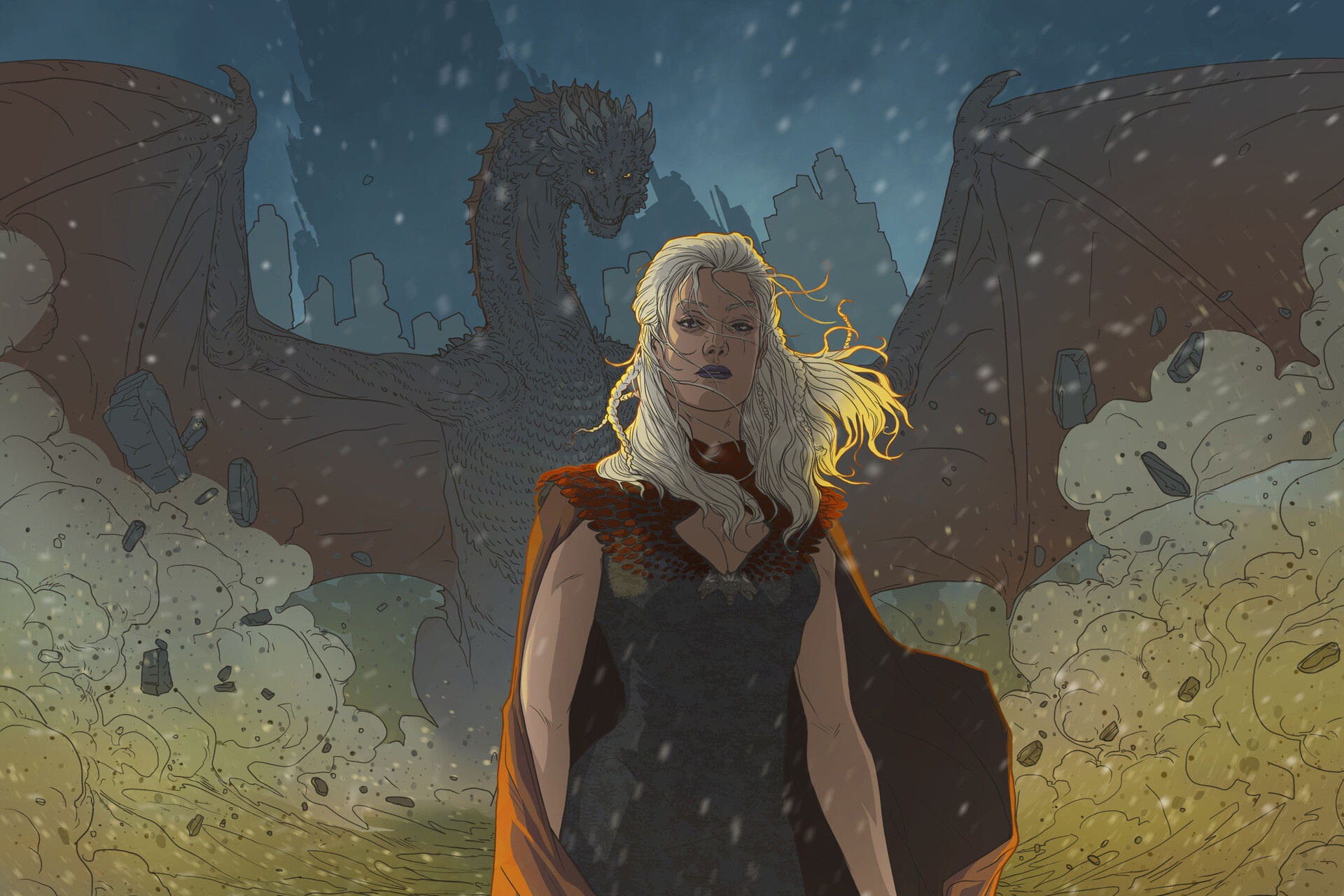 Descarga gratuita de fondo de pantalla para móvil de Juego De Tronos, Dragón, Series De Televisión, Pelo Blanco, Daenerys Targaryen.