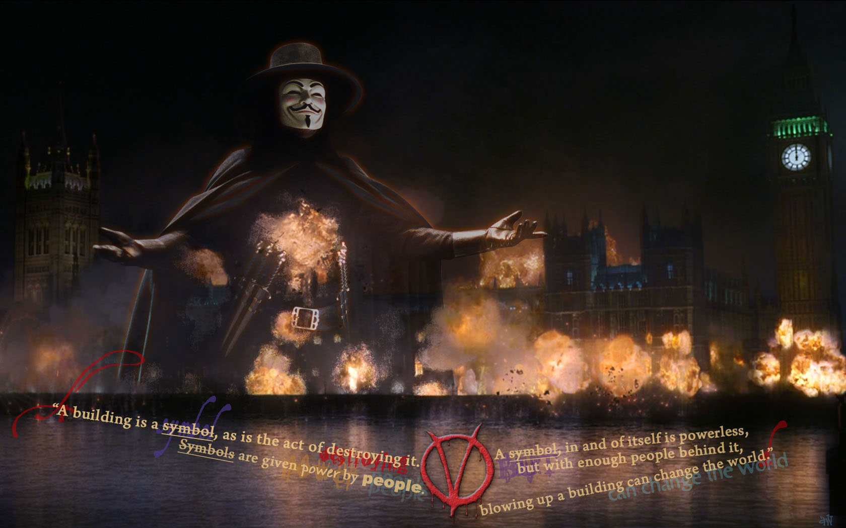 Free download wallpaper V For Vendetta, Movie on your PC desktop