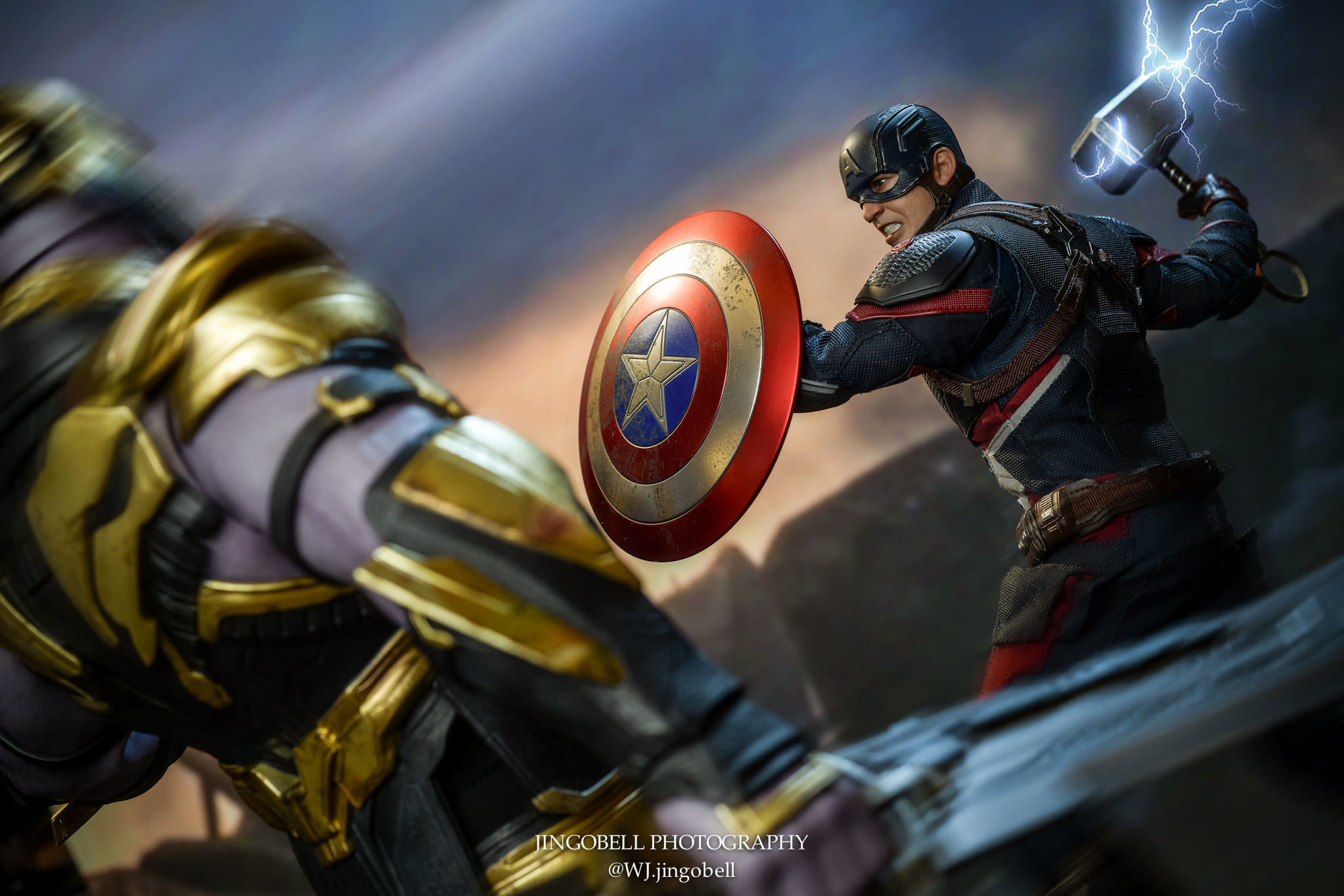 Laden Sie das Spielzeug, Figur, Filme, Kapitän Amerika, Die Rächer, Thanos, Avengers: Endgame-Bild kostenlos auf Ihren PC-Desktop herunter