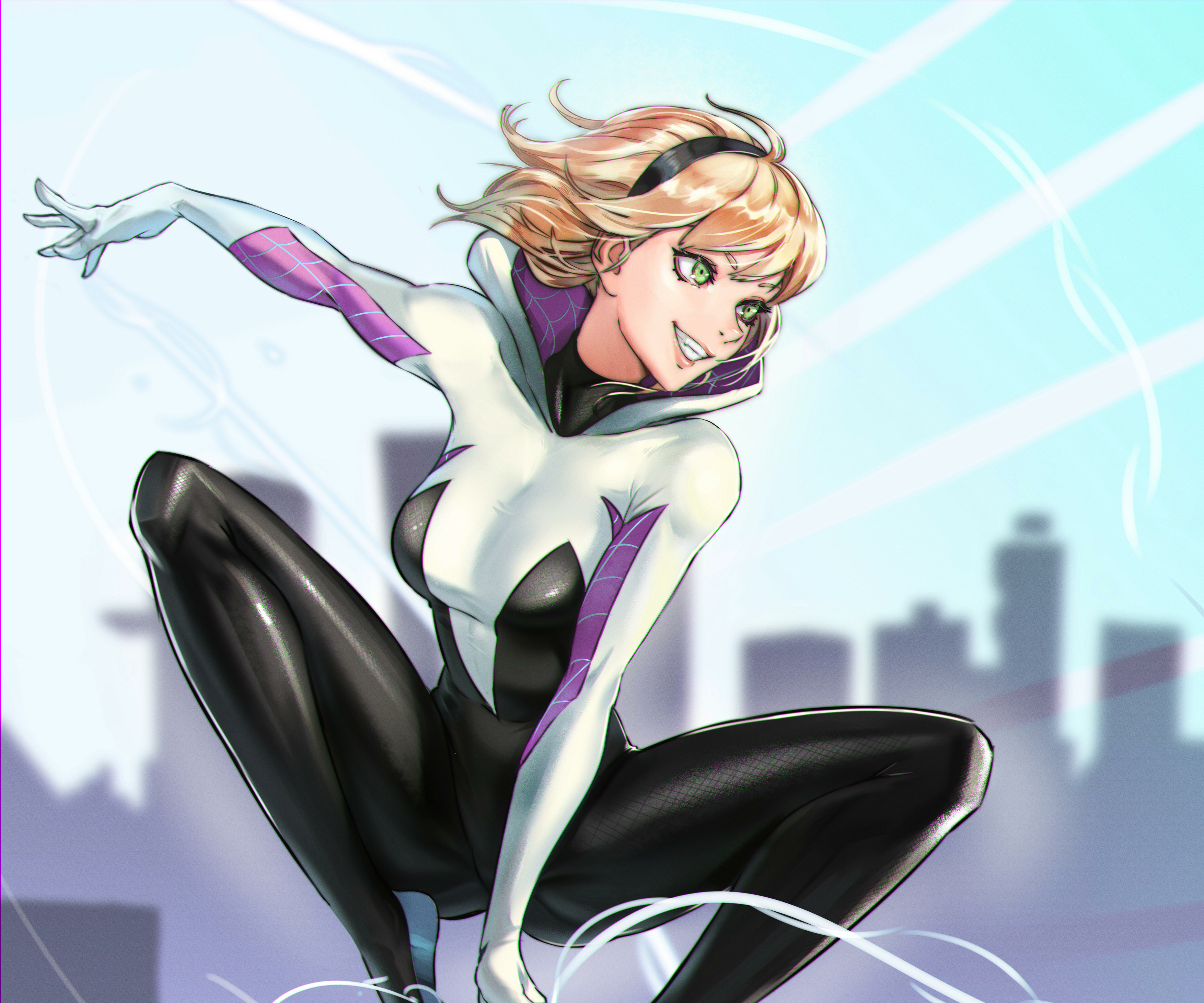 Laden Sie das Comics, Gwen Stacy, Spider Gwen-Bild kostenlos auf Ihren PC-Desktop herunter