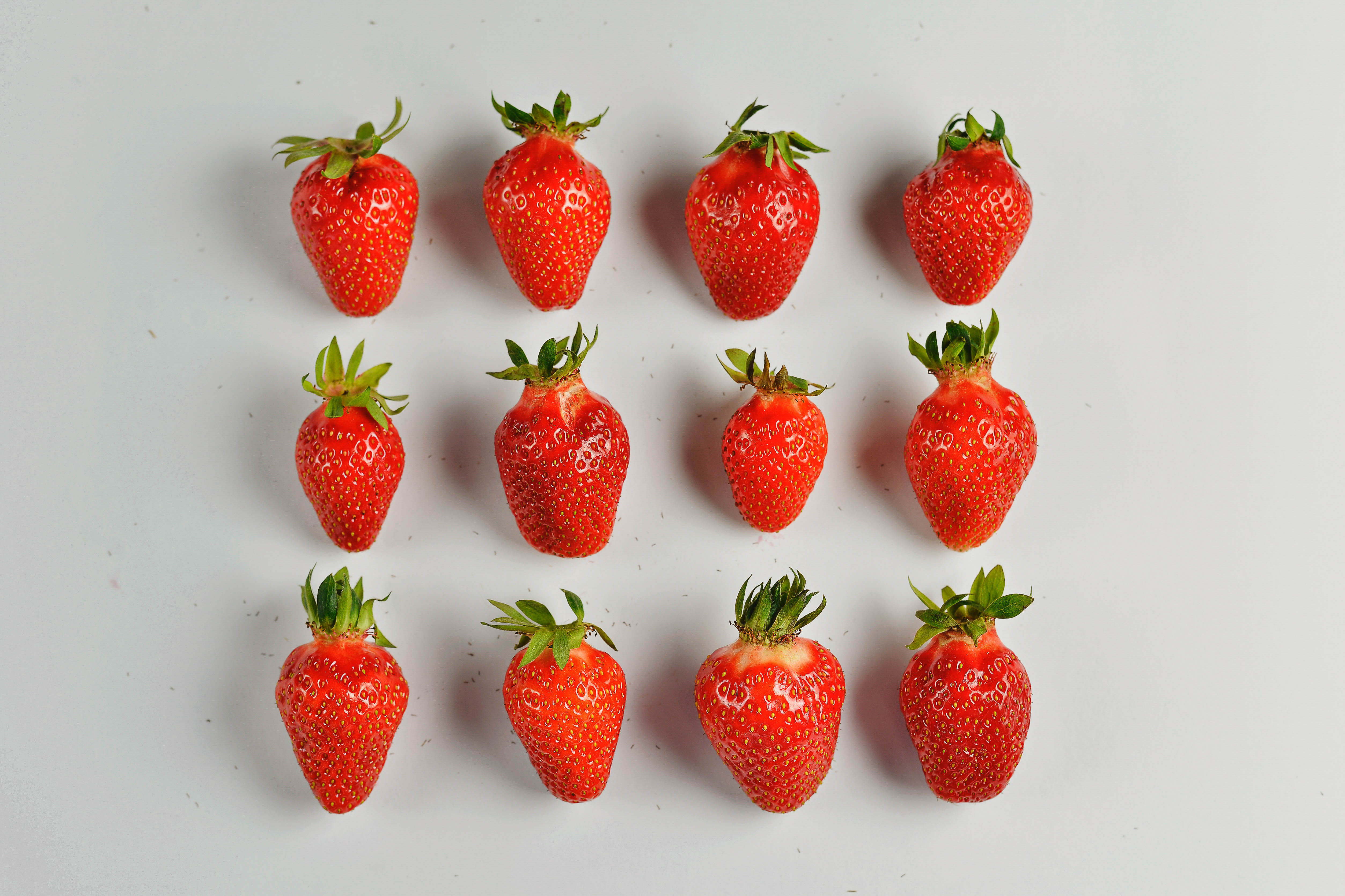 strawberry, berries, minimalism, ripe, juicy