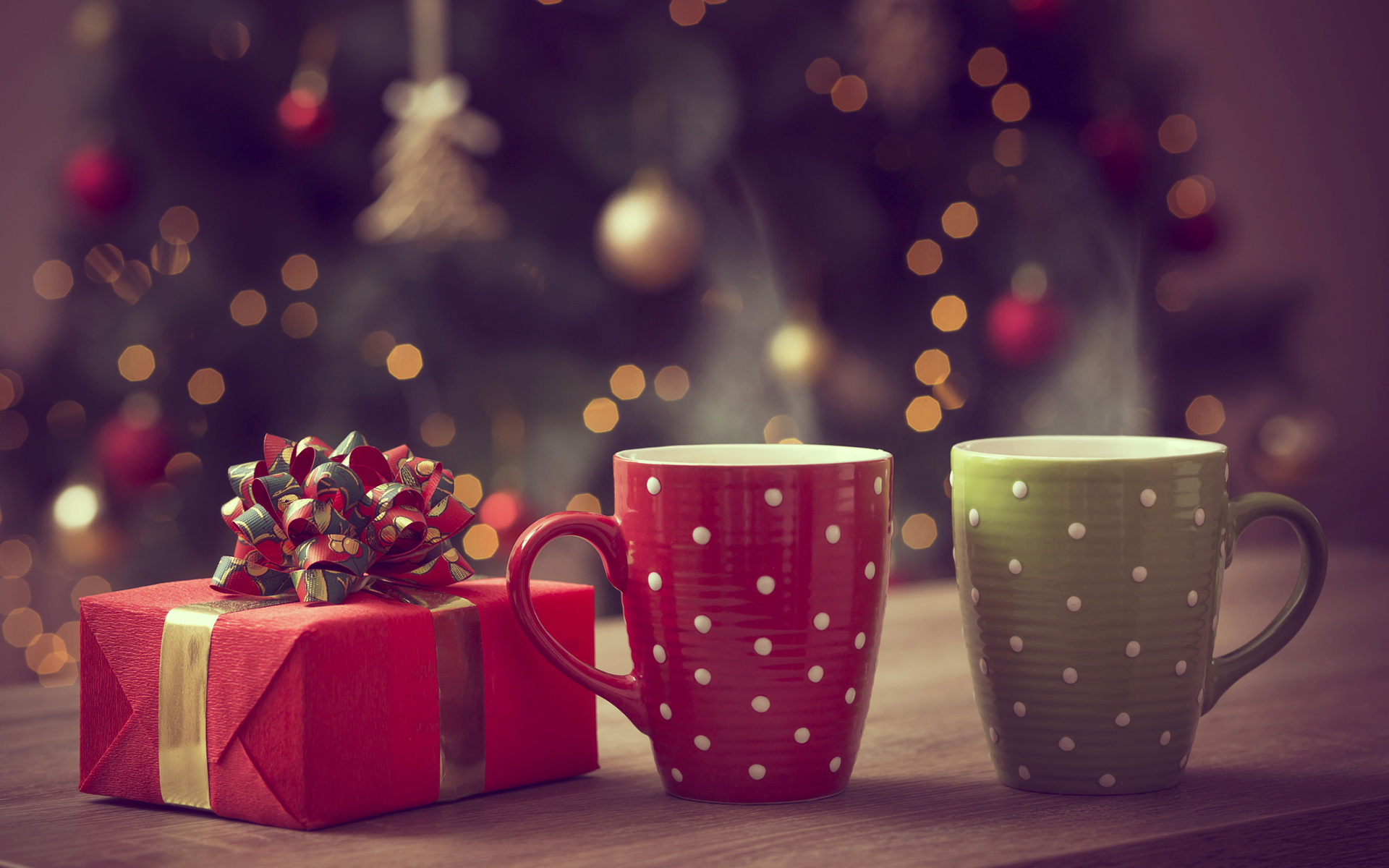 Laden Sie das Feiertage, Dekoration, Weihnachten, Geschenk, Becher, Kaffee-Bild kostenlos auf Ihren PC-Desktop herunter