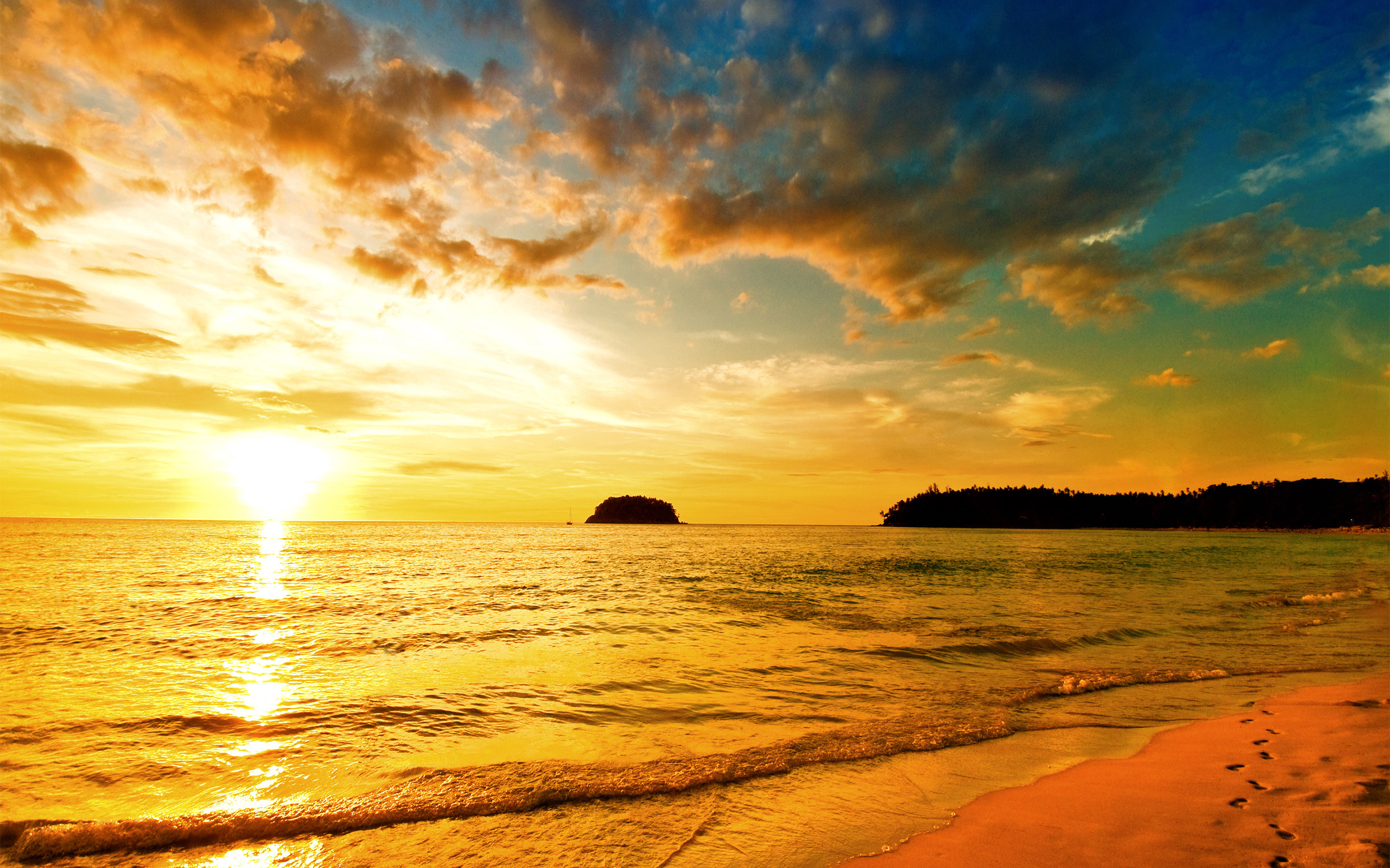 Téléchargez gratuitement l'image Coucher De Soleil, Mer, Plage, Horizon, Océan, Ciel, Terre/nature sur le bureau de votre PC