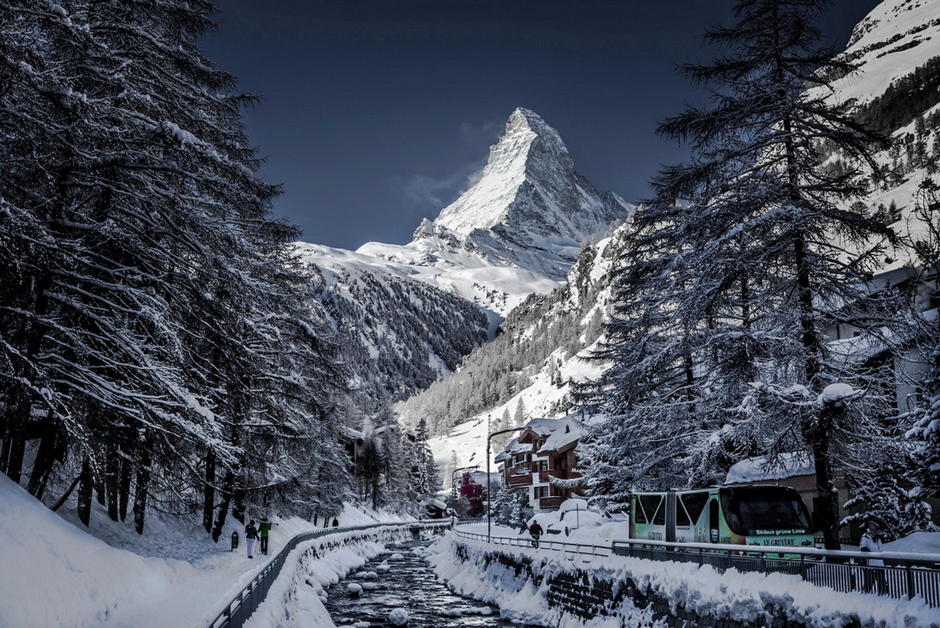 354919 скачать картинку швейцария, зима, земля/природа, маттерхорн, ландшафт, вершина горы, горы - обои и заставки бесплатно