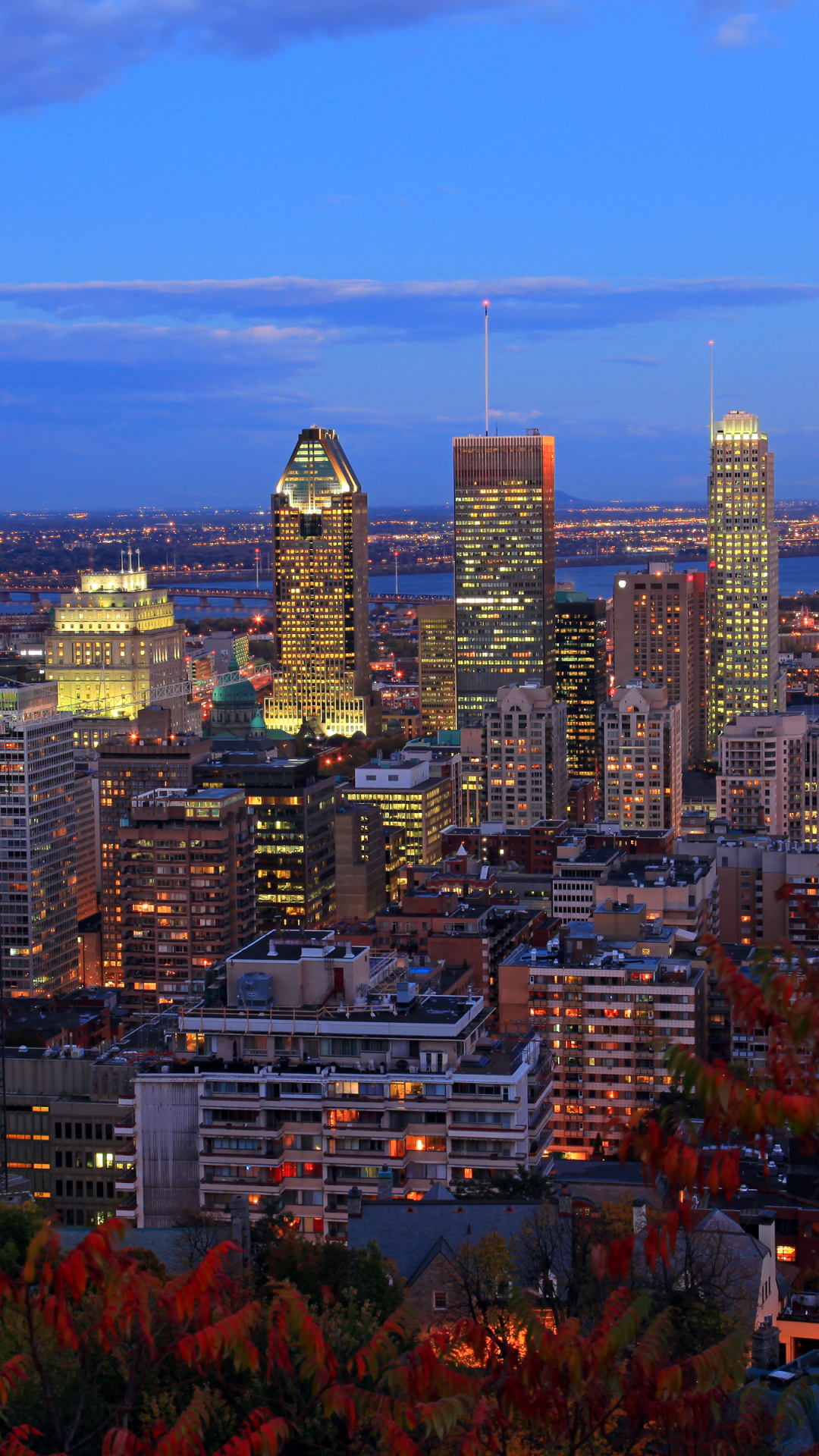 Descarga gratuita de fondo de pantalla para móvil de Ciudades, Noche, Ciudad, Rascacielos, Edificio, Canadá, Paisaje Urbano, Hecho Por El Hombre, Montréal.