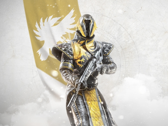 Handy-Wallpaper Waffe, Krieger, Futuristisch, Computerspiele, Bestimmung, Banner, Destiny 2 kostenlos herunterladen.