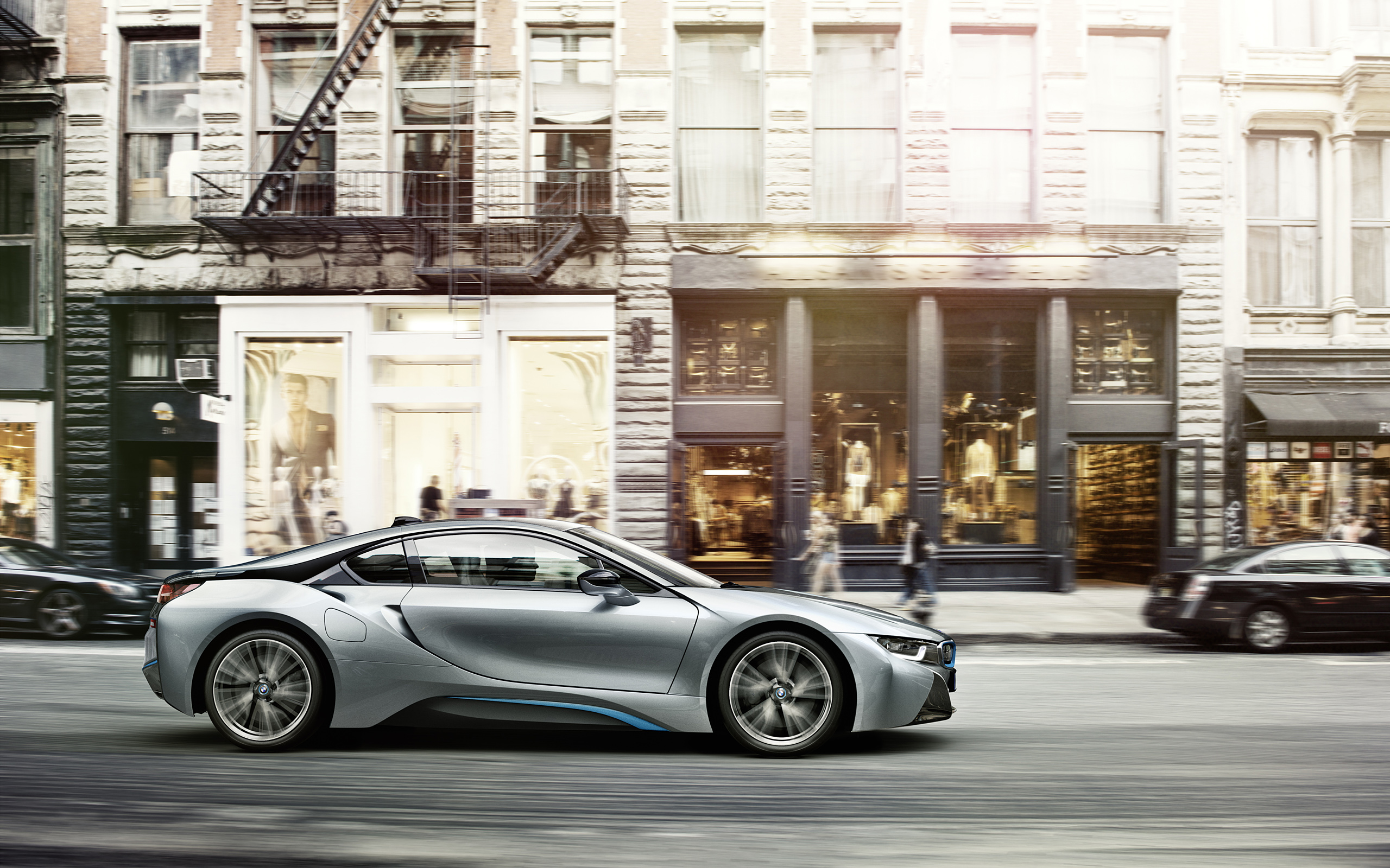 Download mobile wallpaper Bmw I8, Street, Vehicles, Bmw, City for free.