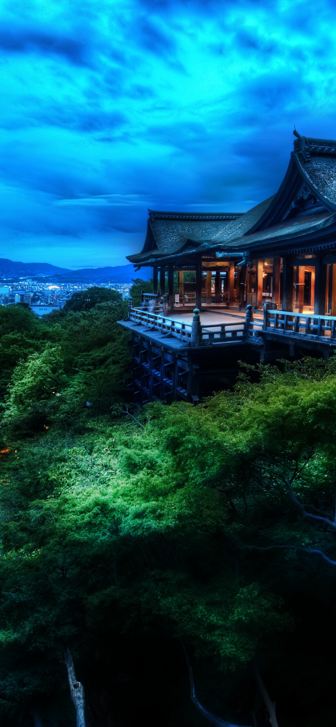 Téléchargez des papiers peints mobile Nuit, Japon, Temple, Temples, Kyoto, Architecture, Religieux, Kiyomizu Dera, Temple Bouddhiste, Otowa San Kiyomizu Dera gratuitement.