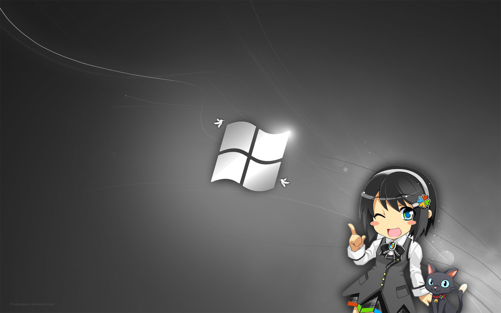 186663 скачать картинку windows 7, майкрософт, ос тан, аниме, нанами мадобе, окна - обои и заставки бесплатно